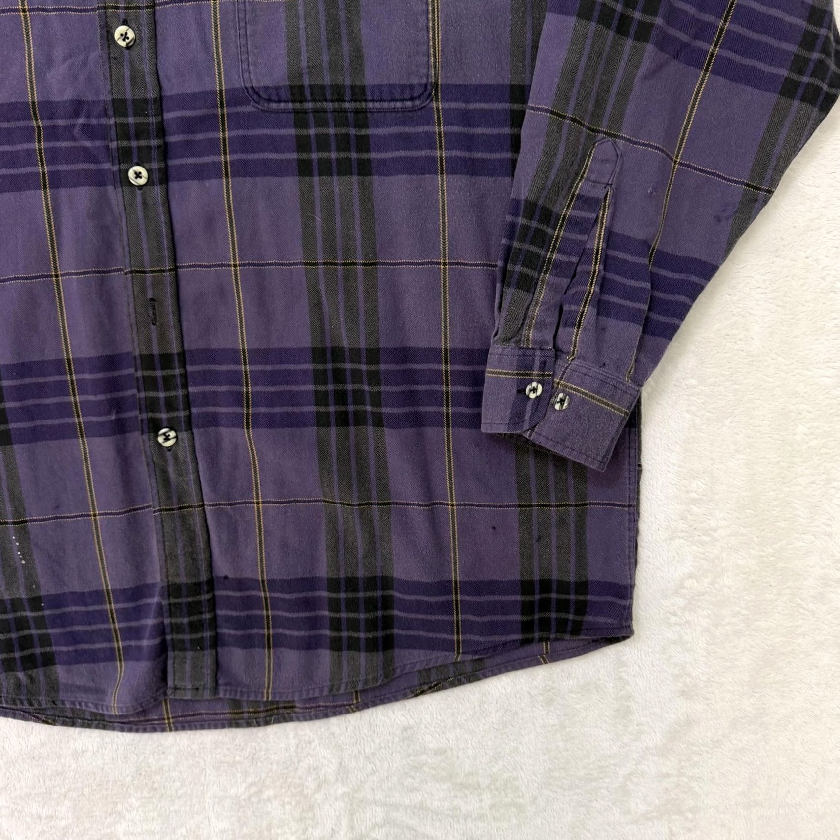 Vintage VINTAGE OshKosh B'gosh Shirt Mens 2XLT Purple Plaid Flannel Button Up Size US XXL / EU 58 / 5 - 4 Thumbnail