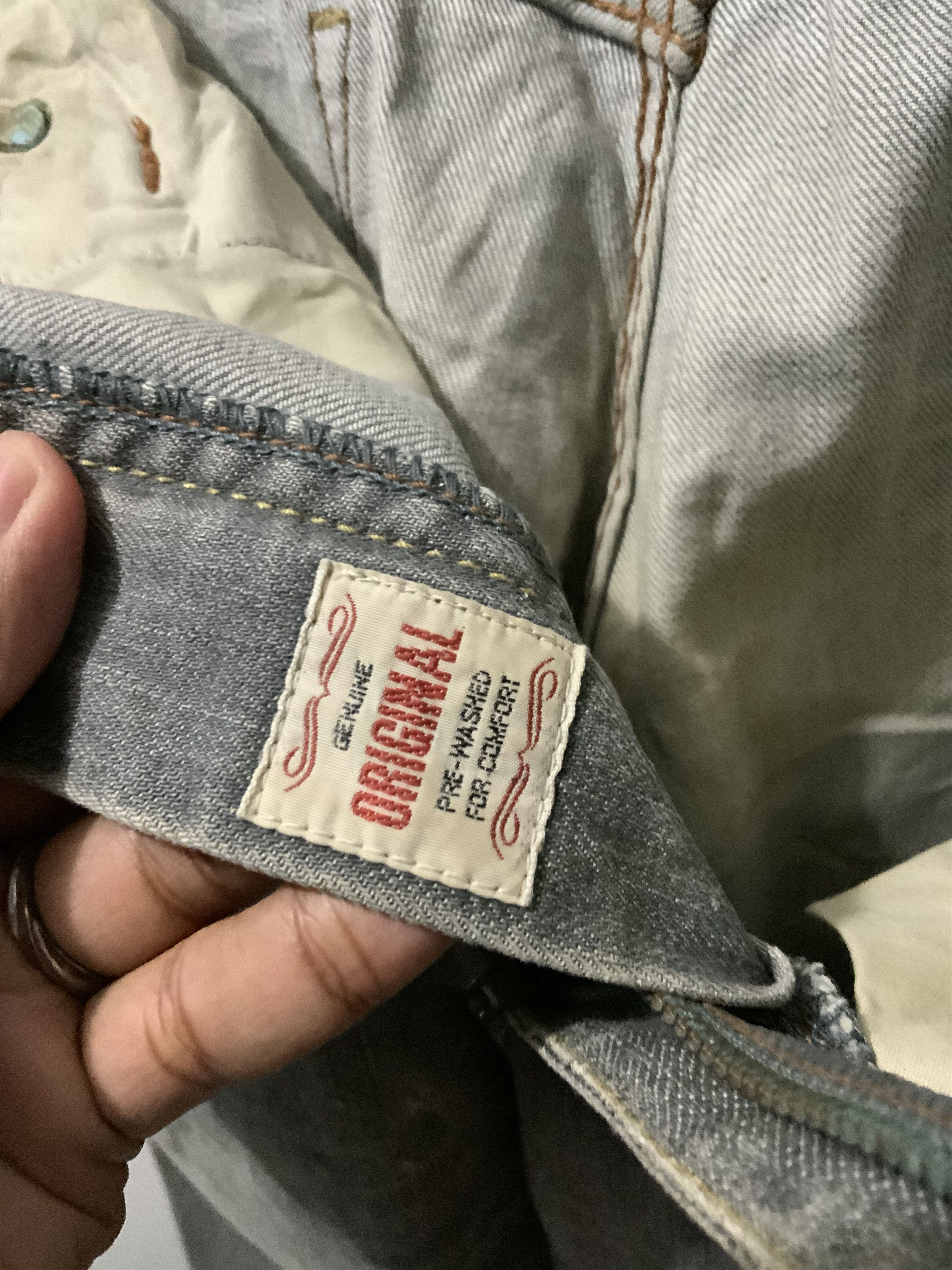 Denime Eddie Bauer Fade Japan Denime Jean Size US 31 - 20 Thumbnail