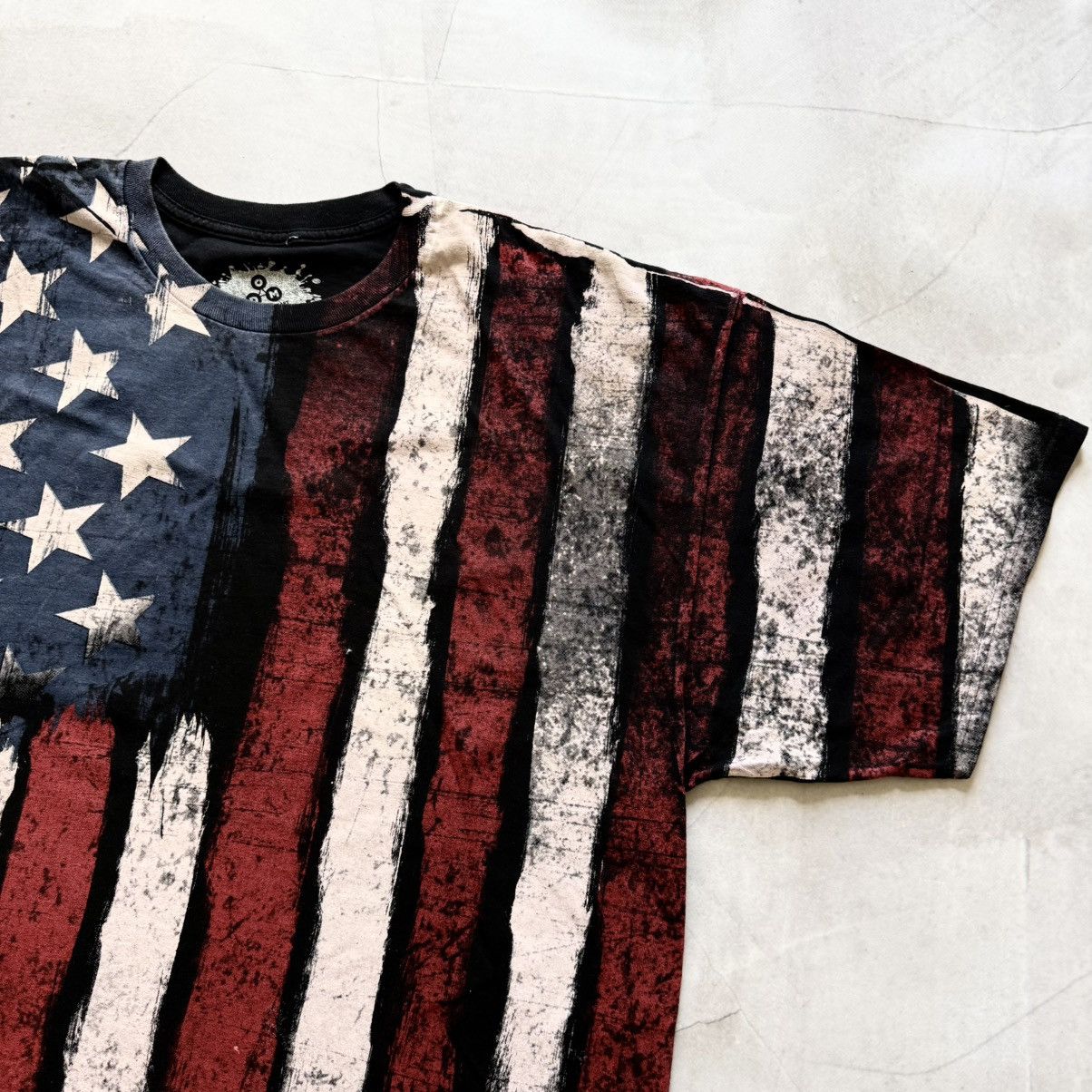 Hysteric Glamour × Undercover 00s USA Y2K Flag Chrome Style All Over Print T Shirt Size US XXL / EU 58 / 5 - 4 Thumbnail