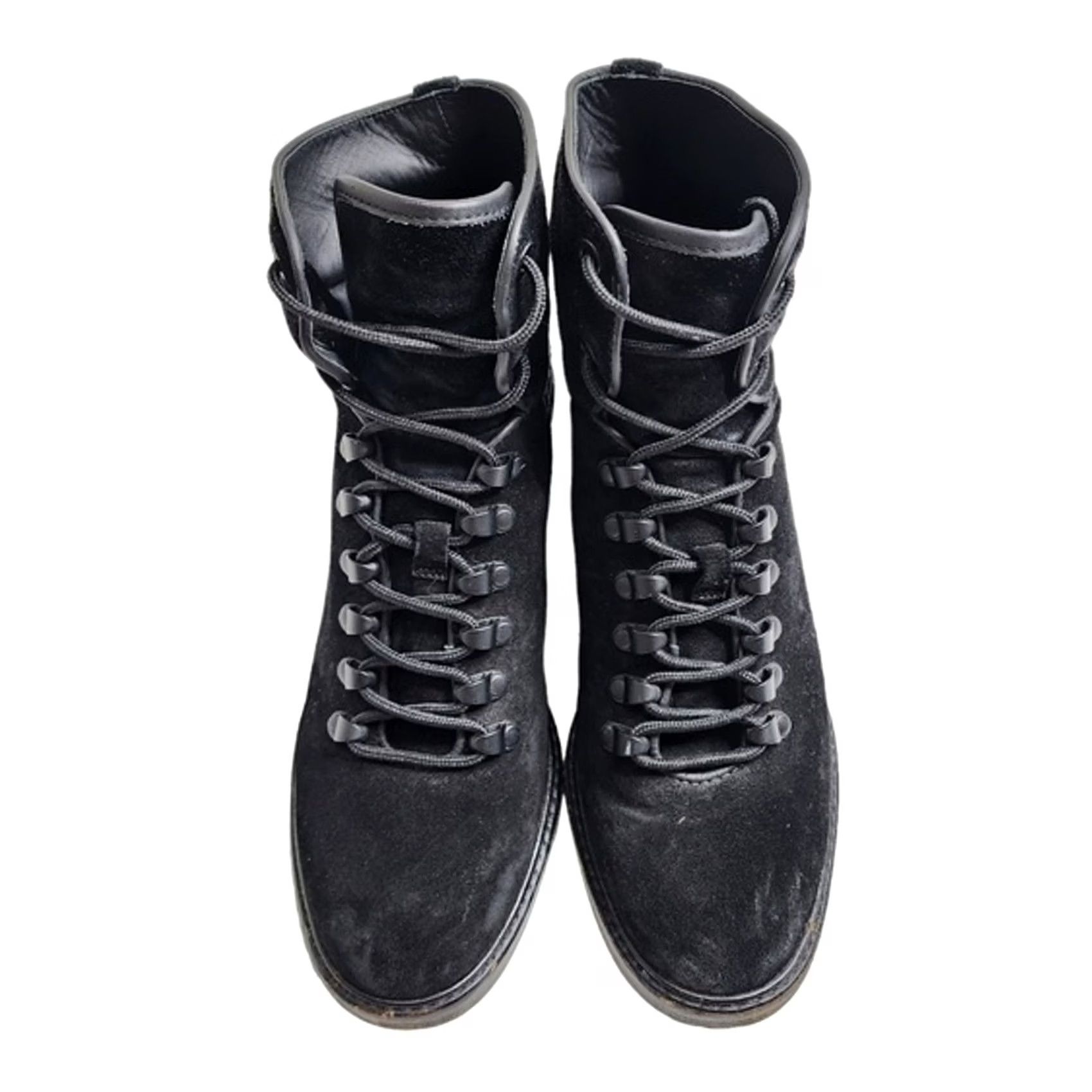 Vince VINTAGE VINCE Falco Boot Black Suede Hiking Combat Military Heel Size 7 Womens Size US 7 / IT 37 - 3 Thumbnail