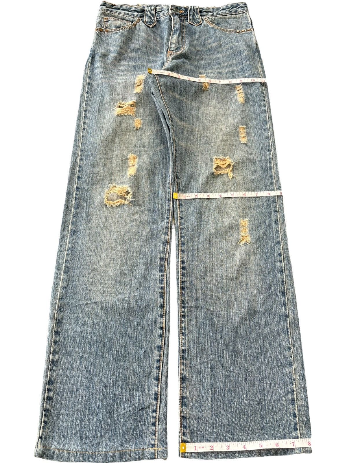 semanticdesign Vintage Semantic Design Rusty Wash Distressed Loose Jeans Size US 32 / EU 48 - 9 Thumbnail