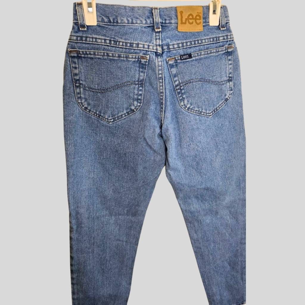 Lee Lee High Rise Tapered Leg Jeans Juniors 7 Women’s 4 Medium W Size 27" / US 4 / IT 40 - 3 Thumbnail