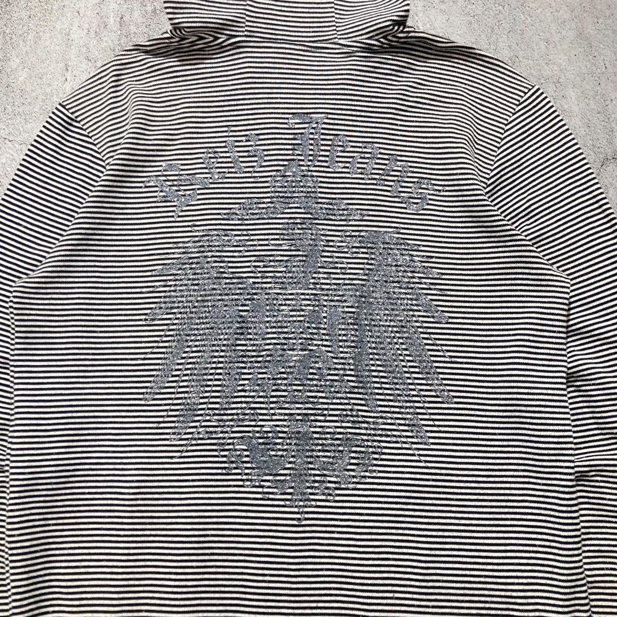 Japanese Brand 2000s Reiz Jeans Poem Striped Fur Ziphoodie Punk Lgb Style Size US M / EU 48-50 / 2 - 12 Thumbnail