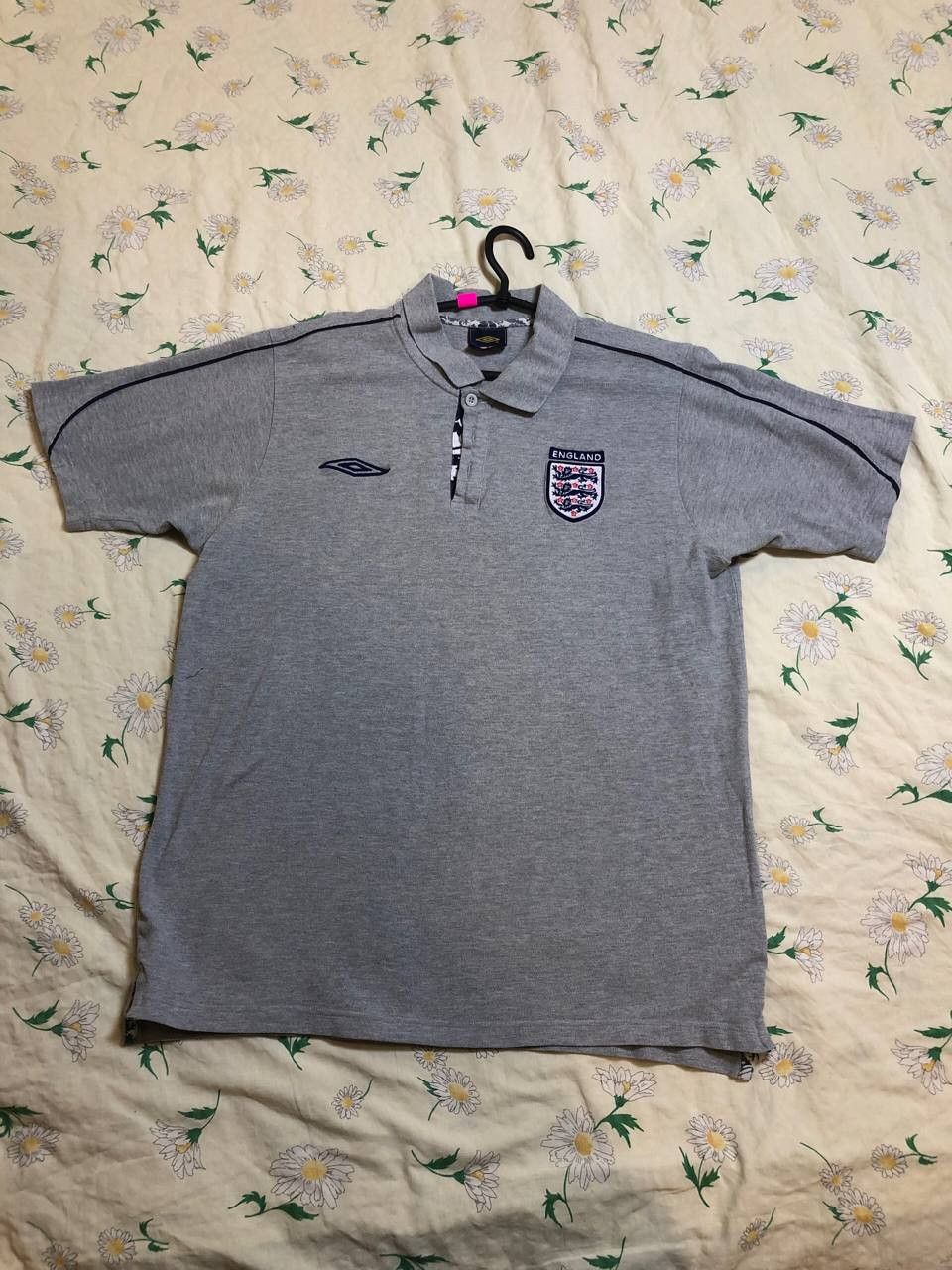 Umbro Vintage Y2K 00s Umbro England Football - Grey Polo Shirt Size US XL / EU 56 / 4 - 1 Thumbnail