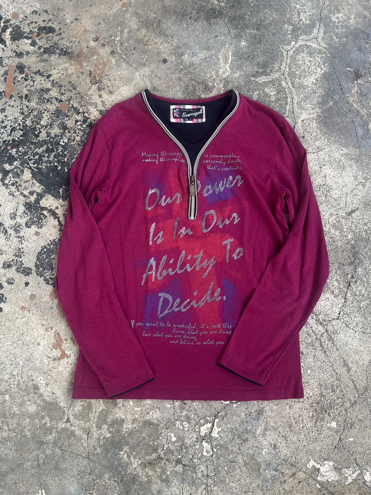 If Six Was Nine × Japanese Brand × Le Grande Bleu (L.G.B.) JAPANESE EUROYAL POEM ZIPPER UP LONGSLEEVE PUNK GOTHIC STYLE Size US M / EU 48-50 / 2 - 6 Thumbnail