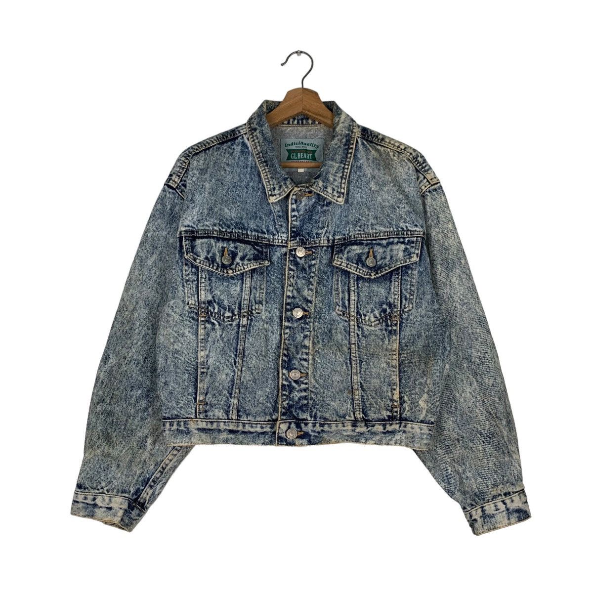Japanese Brand G.L.HEART Stone Wash Denim Jacket #0858-C38 Size US M / EU 48-50 / 2 - 1 Thumbnail