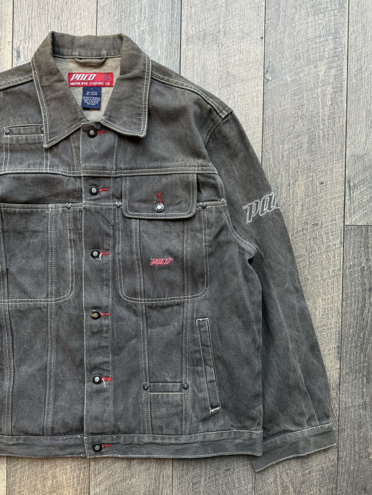 Vintage Vintage Y2K Paco Jeans Denim Black Jacket - Large Size US L / EU 52-54 / 3 - 2 Thumbnail