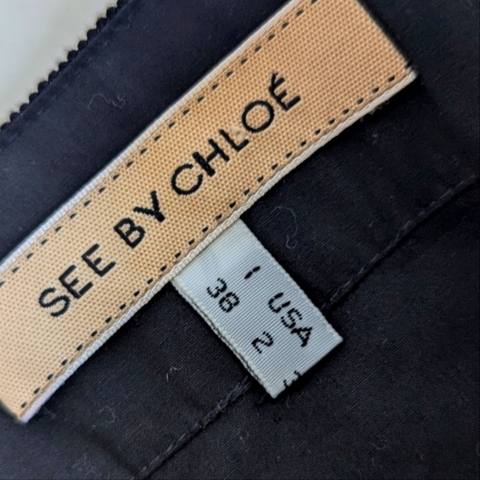See by Chloe See By Chloe Short Skirt 🖤 Black Sequined Detail US Women's Size 26" / US 2 / IT 38 - 3 Thumbnail
