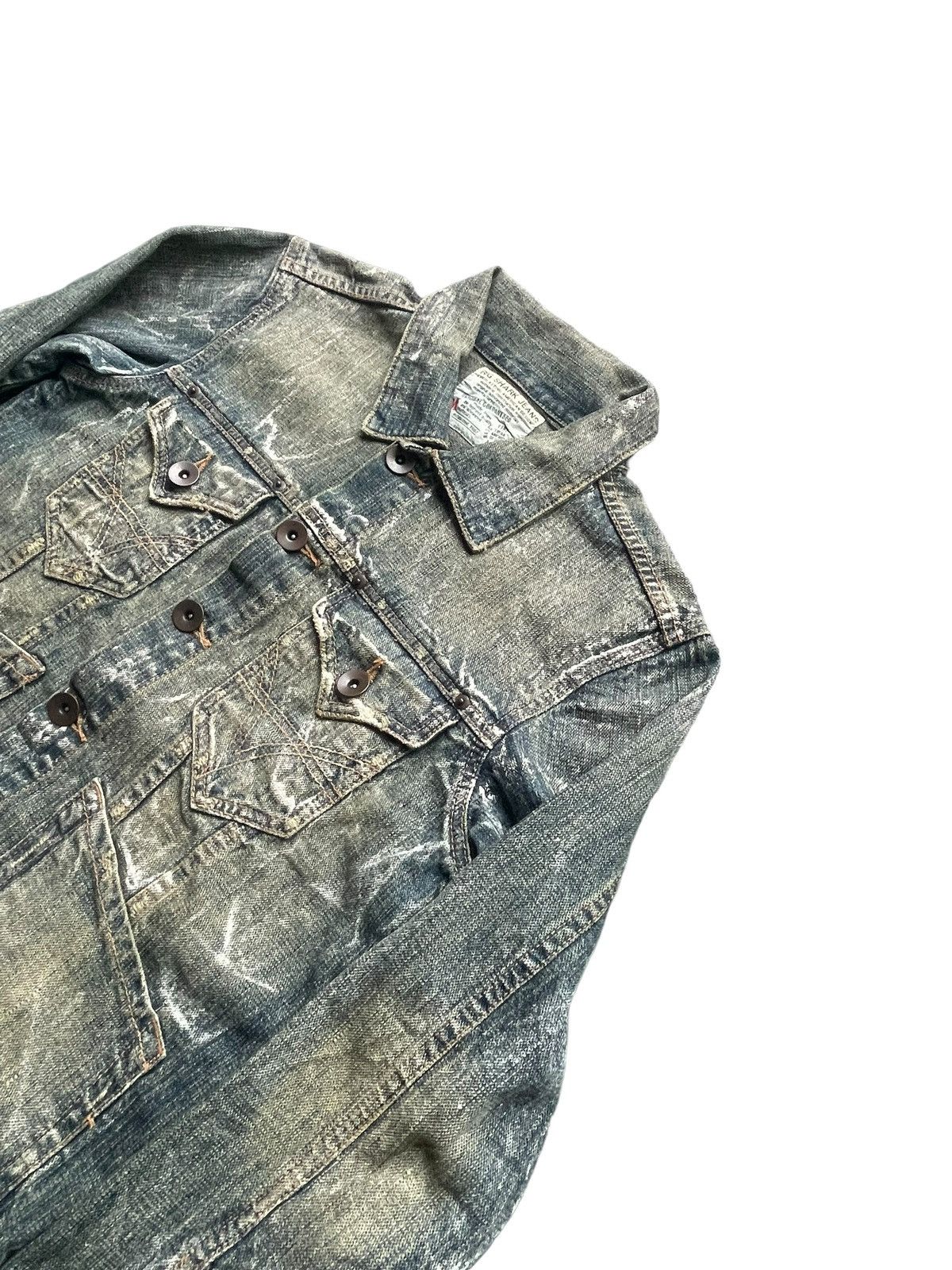 Japanese Brand Big Shark Painted Denim Jacket Size US S / EU 44-46 / 1 - 2 Thumbnail