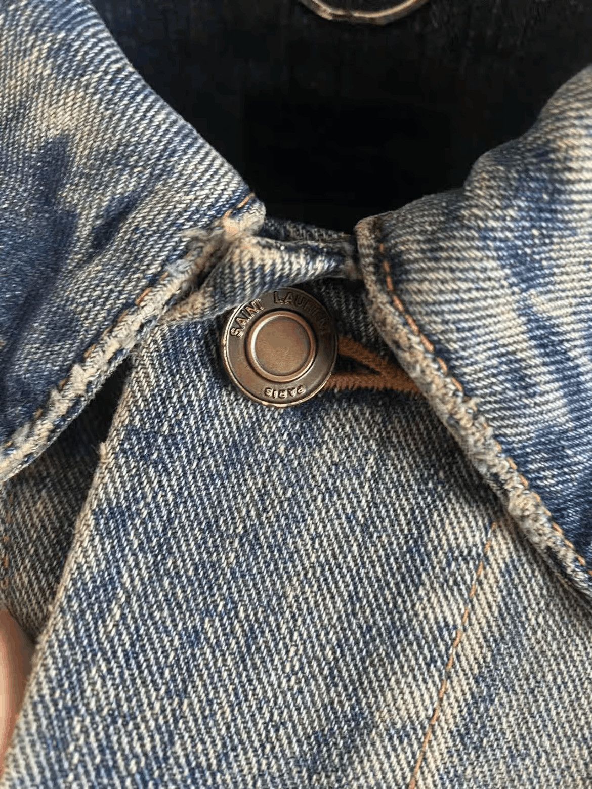Saint Laurent Paris Saint Laurent Paris 16AW Shark Patch Denim Jacket Size US M / EU 48-50 / 2 - 5 Thumbnail