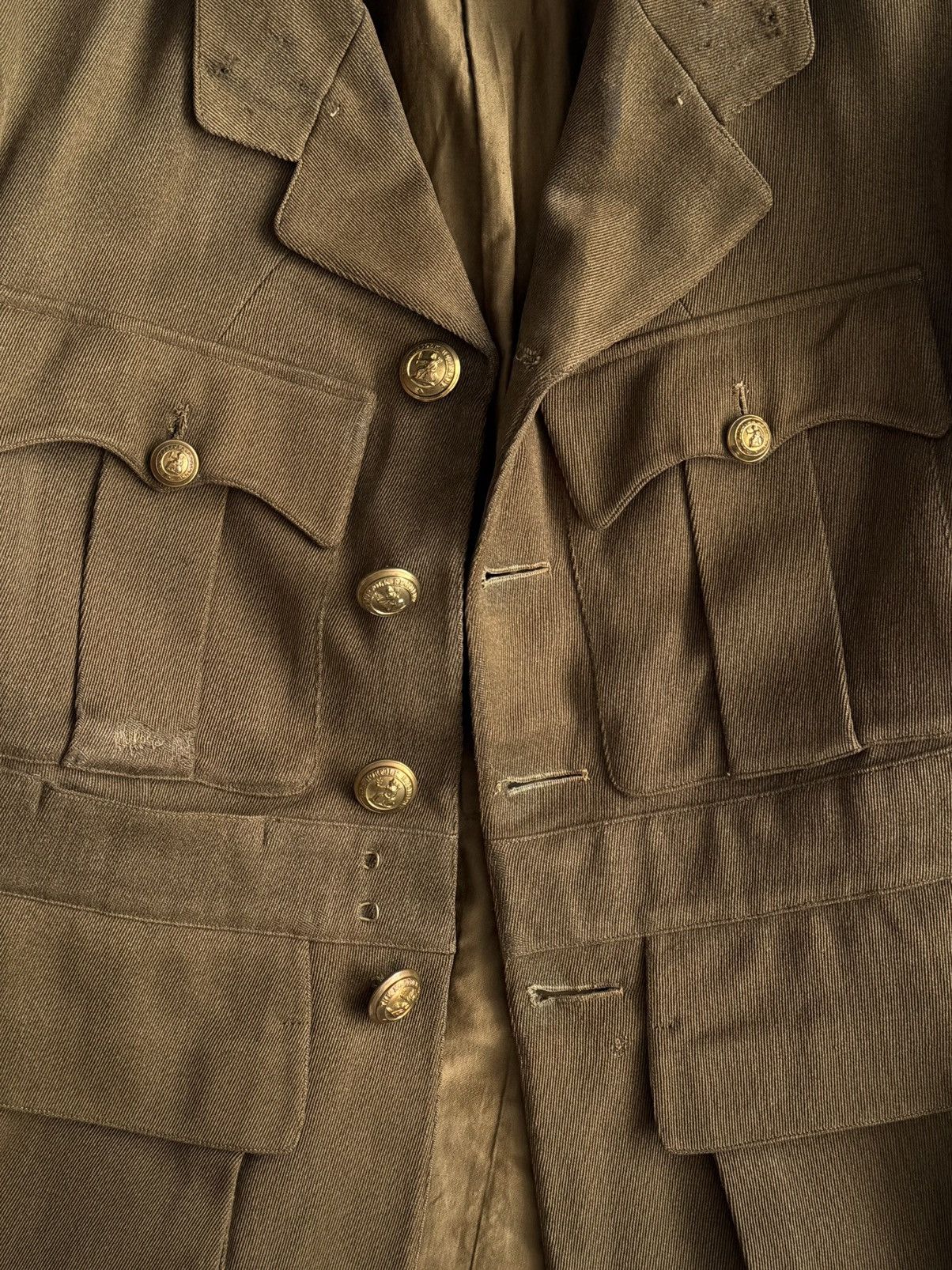 Vintage WW1 British Army Officers Cuff Rank Service Dress Tunic Size US S / EU 44-46 / 1 - 7 Thumbnail