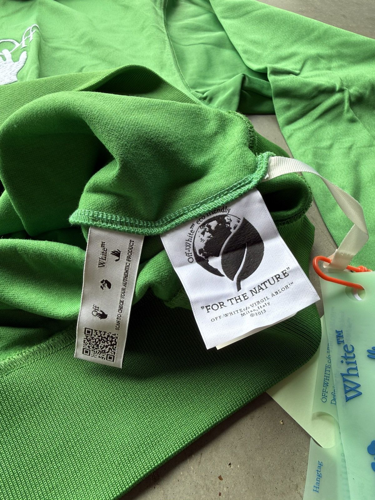 Off-White Off-White Hand Logo Hoodie Green Size US S / EU 44-46 / 1 - 7 Thumbnail