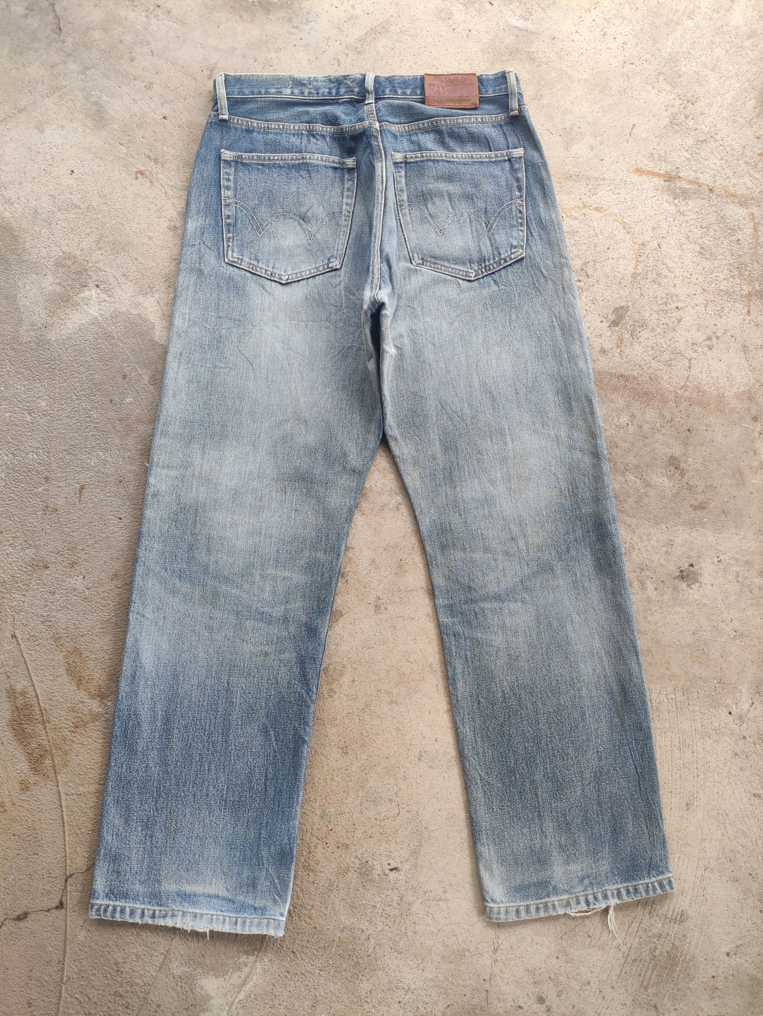 Edwin Vintage Edwin 503z Jean Distressed Faded Denim W33 Size US 33 - 9 Thumbnail
