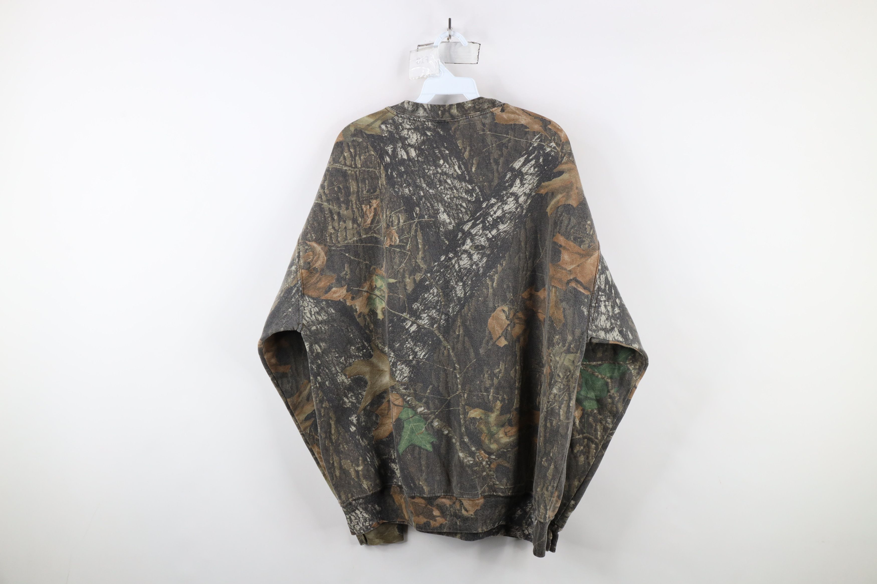 Vintage Vintage 90s Jerzees Mossy Oak Camouflage Crewneck Sweatshirt Size US XL / EU 56 / 4 - 6 Thumbnail