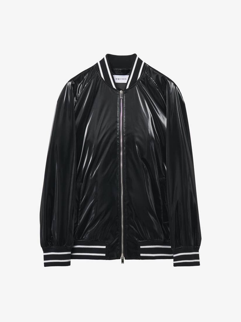 Alexander McQueen o1srvl11e0226 Oversized Bomber Jacket​ In Black Size US S / EU 44-46 / 1 - 1 Thumbnail