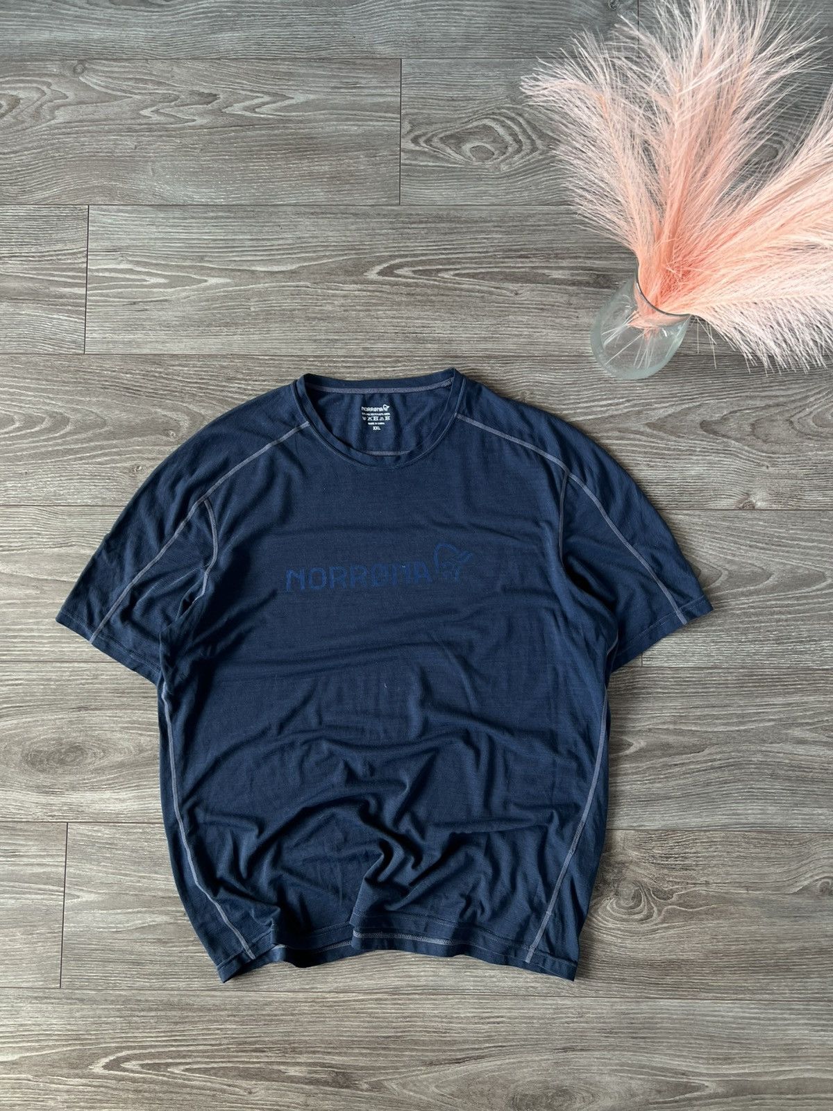 Norrona ‼️Norrona Big Logo Merino Wool Outdoor Equaliser Mens Tee‼️ Size US XXL / EU 58 / 5 - 7 Thumbnail