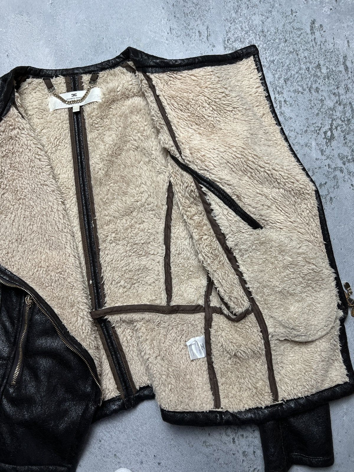 Elisabetta Franchi Elisabetta Franchi Fur Zip-Up Jacket Moto Biker Style Zipper Size M / US 6-8 / IT 42-44 - 4 Thumbnail