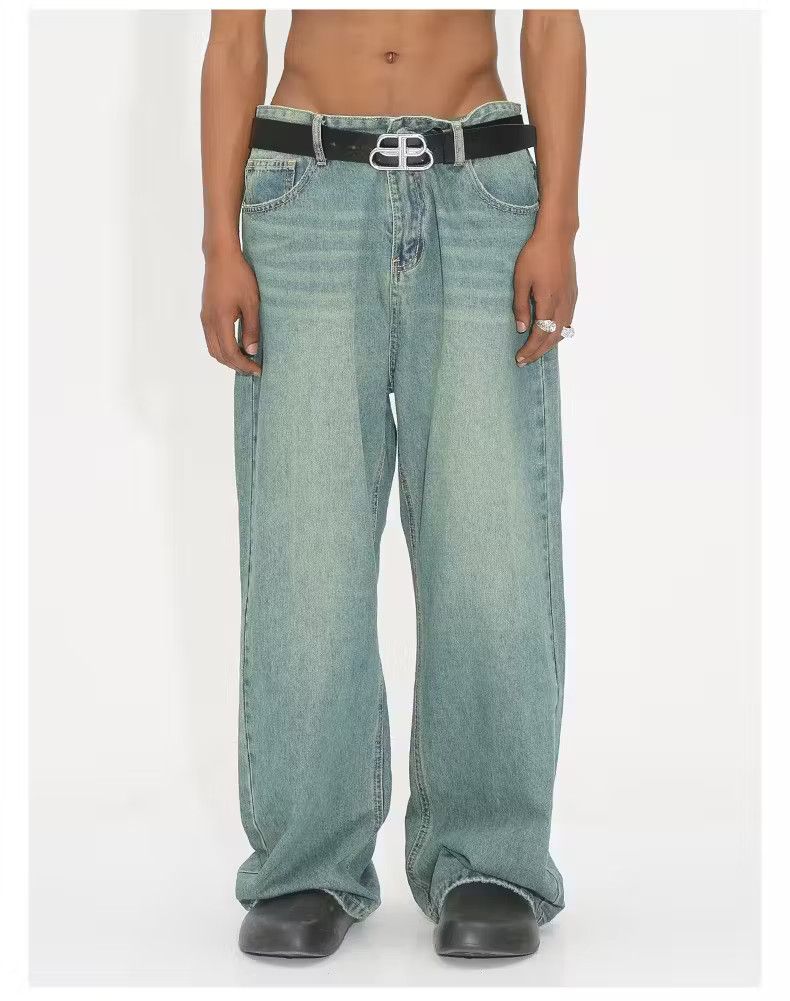Designer × Japanese Brand × Vintage y2k hiphop distressed baggy jeans Size US 30 / EU 46 - 1 Thumbnail