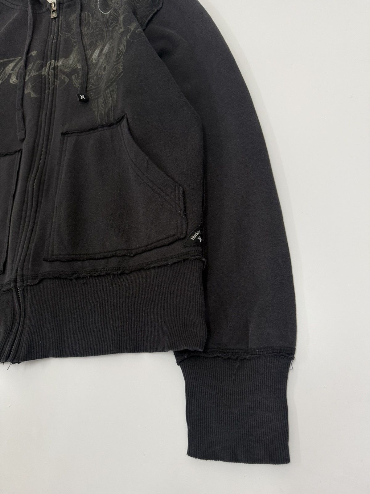 Hurley 🏄🏿‍♂️ Hurley Surf & Skate indipendent Distressed Black Hoodie -M Size US M / EU 48-50 / 2 - 2 Thumbnail