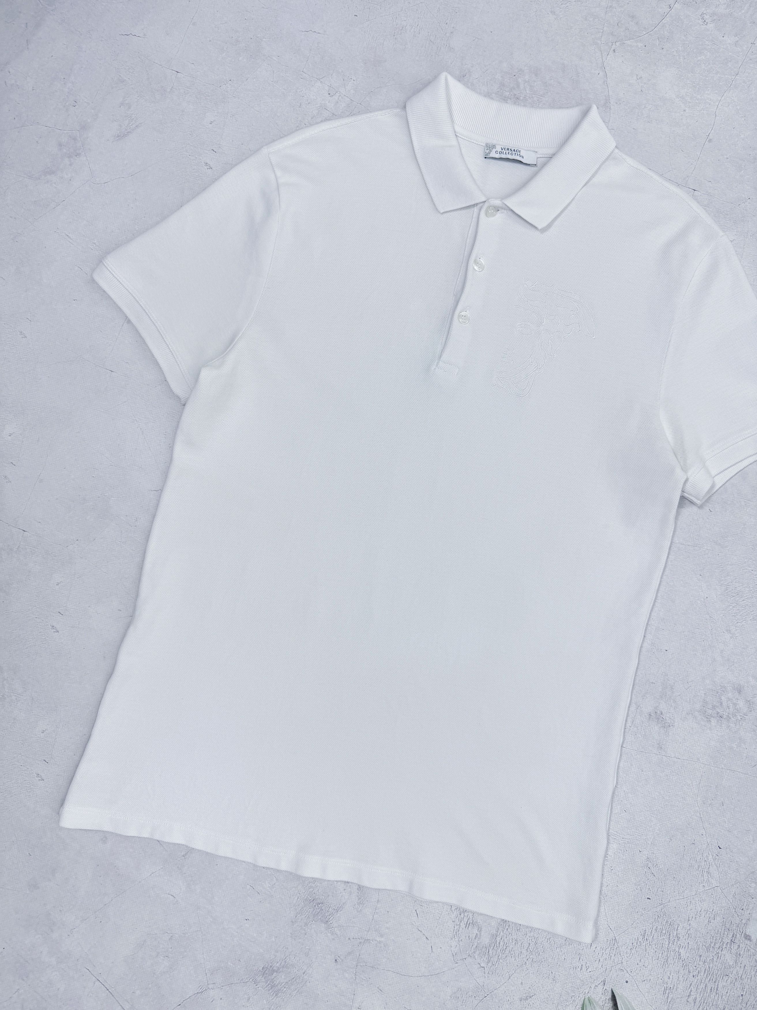 Versace Versace Collection Polo T-Shirt White & Medusa Chest Logo Size US M / EU 48-50 / 2 - 2 Thumbnail