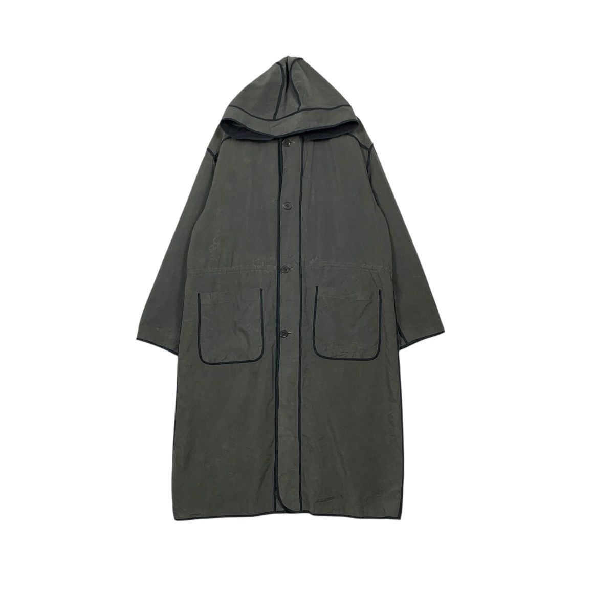 Japanese Brand Vintage DOMINIQUE MORLOTTI PARIS Hooded Long Coat #2453-C110 Size US M / EU 48-50 / 2 - 1 Thumbnail