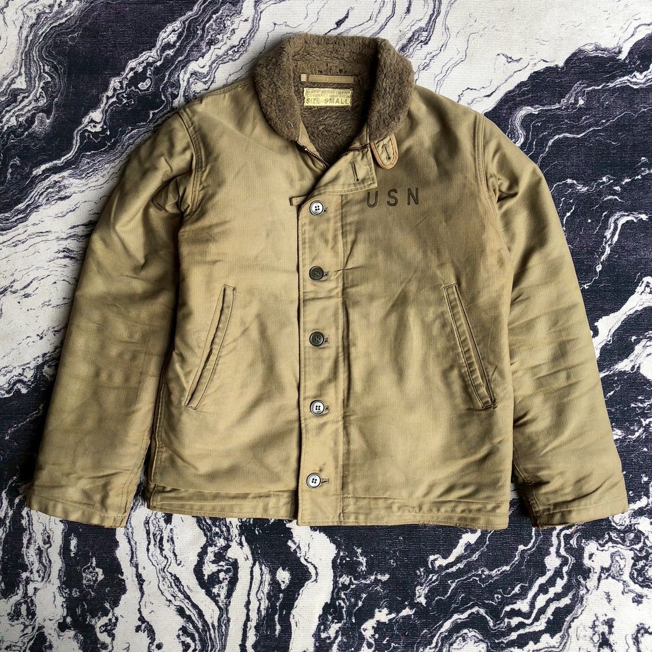 Buzz Rickson's Vintage Buzz Rickson’s USN N1 Deck Jacket Alpaca Lined Size US S / EU 44-46 / 1 - 1 Thumbnail