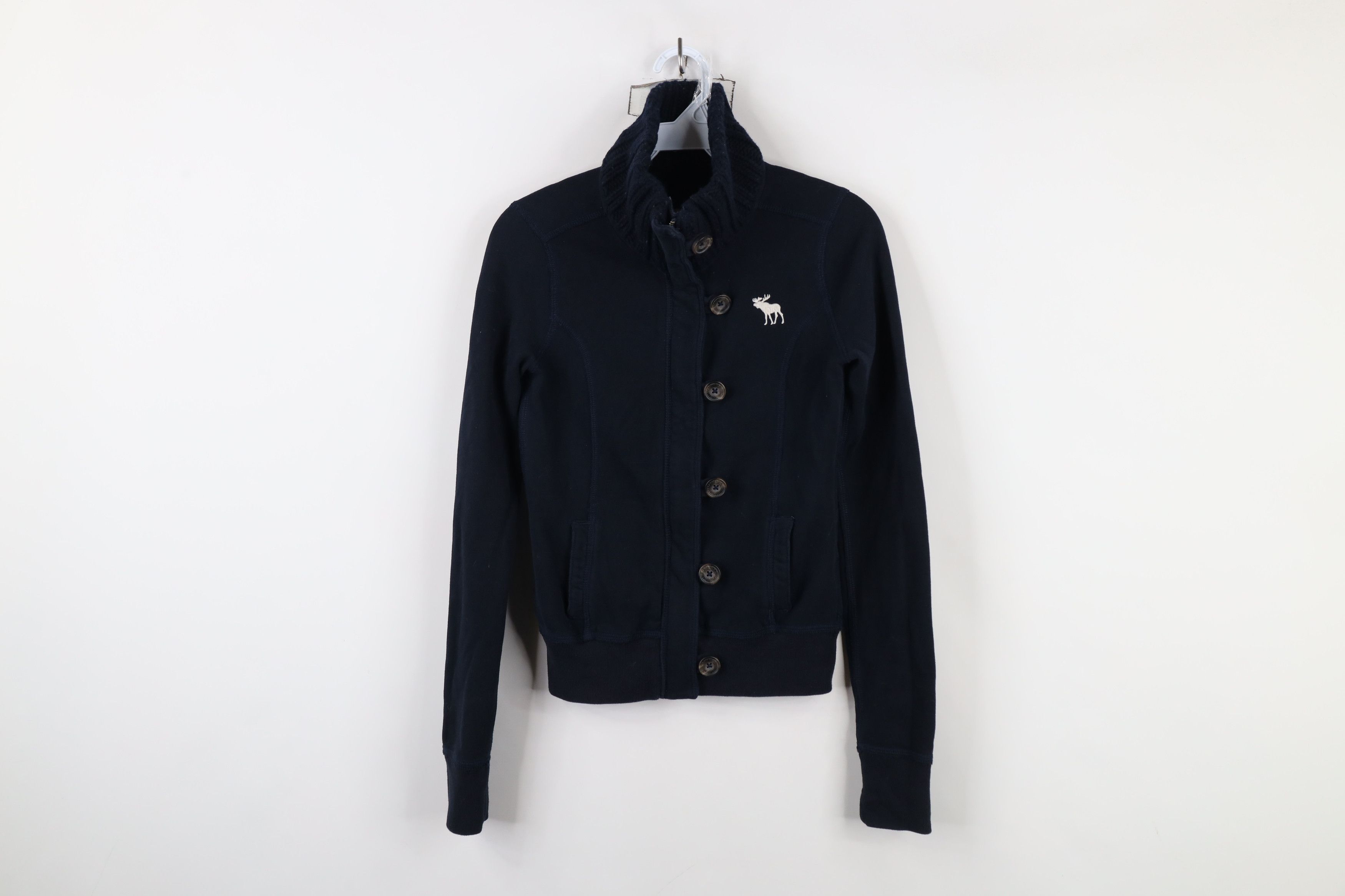 Abercrombie & Fitch × Vintage Vintage 90s Y2K Abercrombie & Fitch Cardigan Sweater Blue Size XS / US 0-2 / IT 36-38 - 1 Thumbnail
