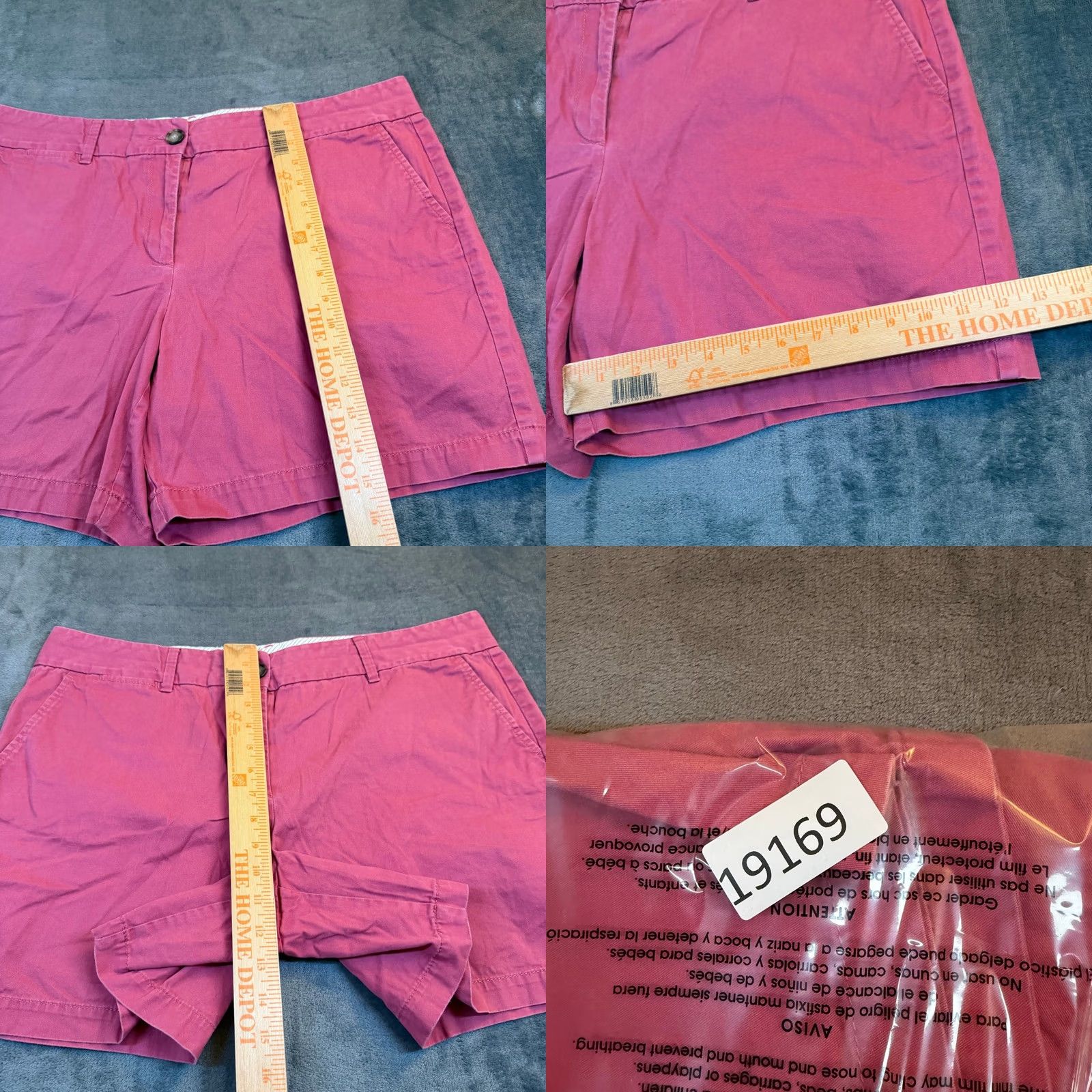 Loft LOFT Ann Taylor Chino Shorts Womens 14 Pink Casual Summer Pockets Cotton Blend Slash Pocket Slant Zip Front Flat Front Regular Rise 6 in Inseam 6 in Size 26" / US 2 / IT 38 - 8 Thumbnail