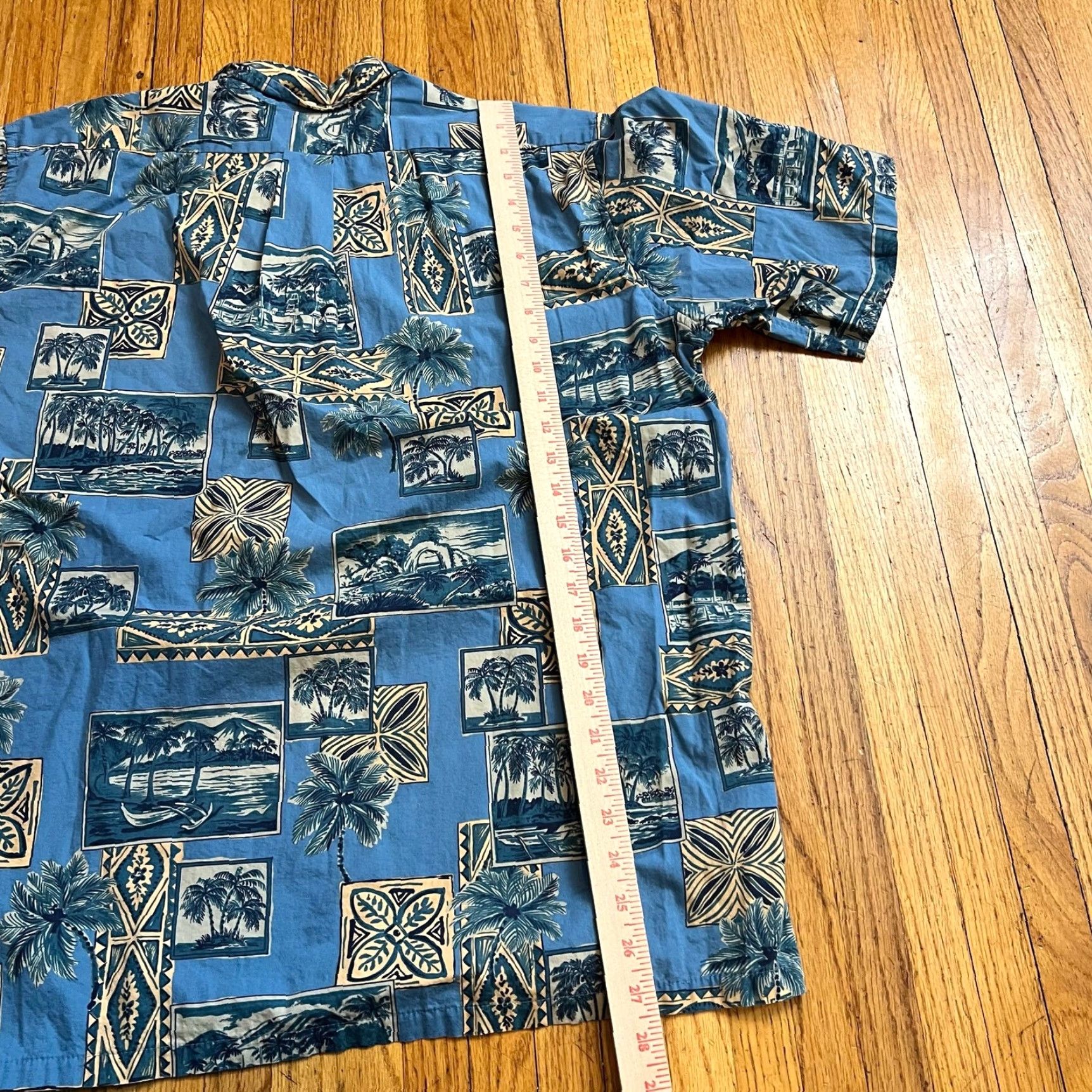Reyn Spooner Reyn Spooner Pop Over Hawaiian Shirt Men Large Island Blue Half Button Short Sleeve Button-Up L Mens Size US L / EU 52-54 / 3 - 5 Thumbnail
