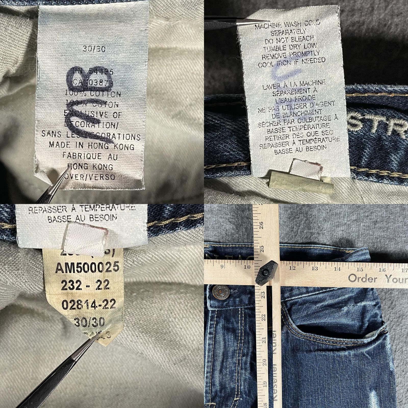 American Eagle Outfitters American Eagle Jeans Mens 30x30 Blue Straight Jeans Distressed Denim Hong Kong Regular Straight Mens 30 Blue Denim Distressed Pockets Logo Size US 30 / EU 46 - 8 Thumbnail