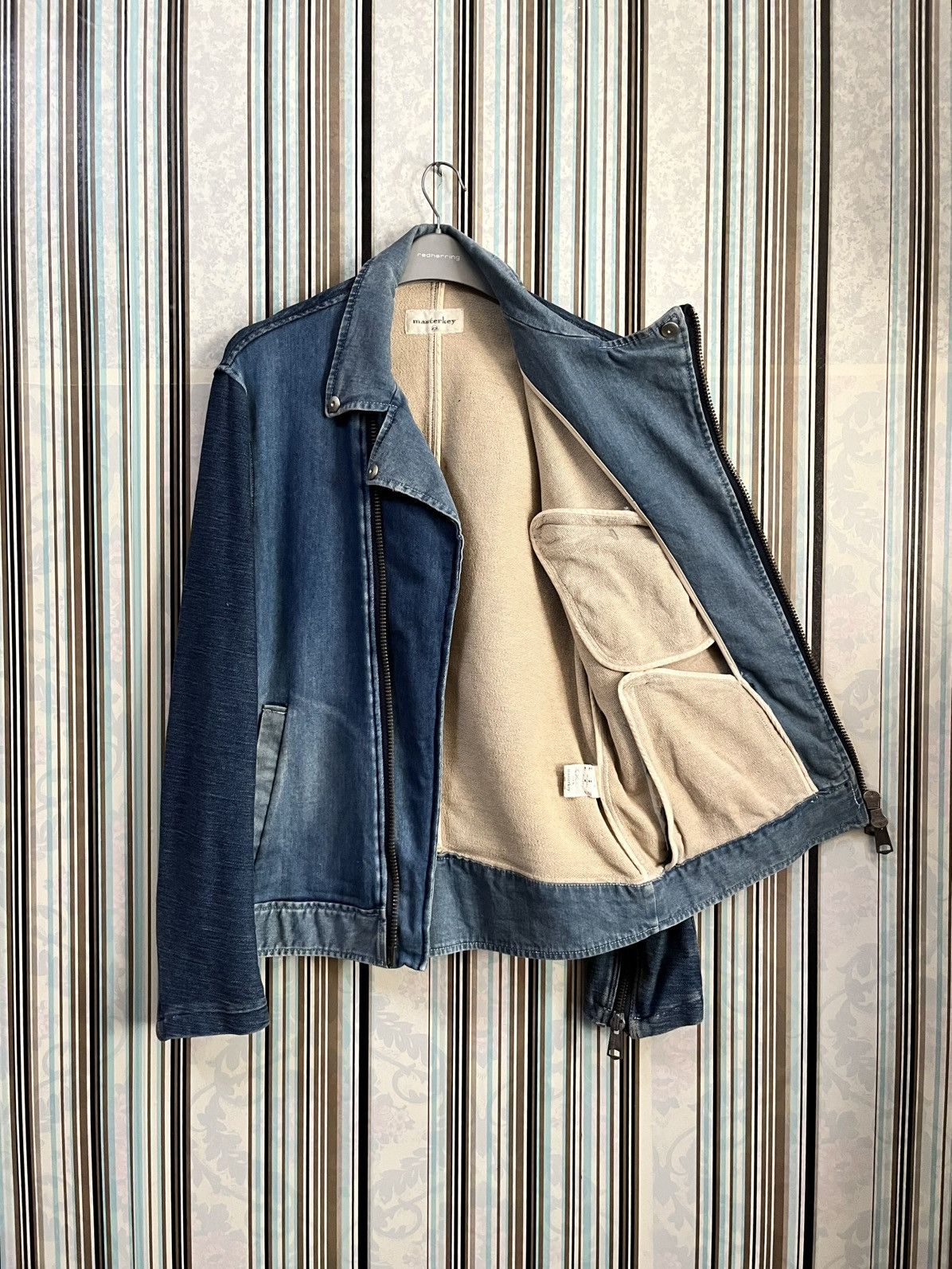 Japanese Brand 1990s Masterkey double collar biker #G1 Size US M / EU 48-50 / 2 - 3 Thumbnail