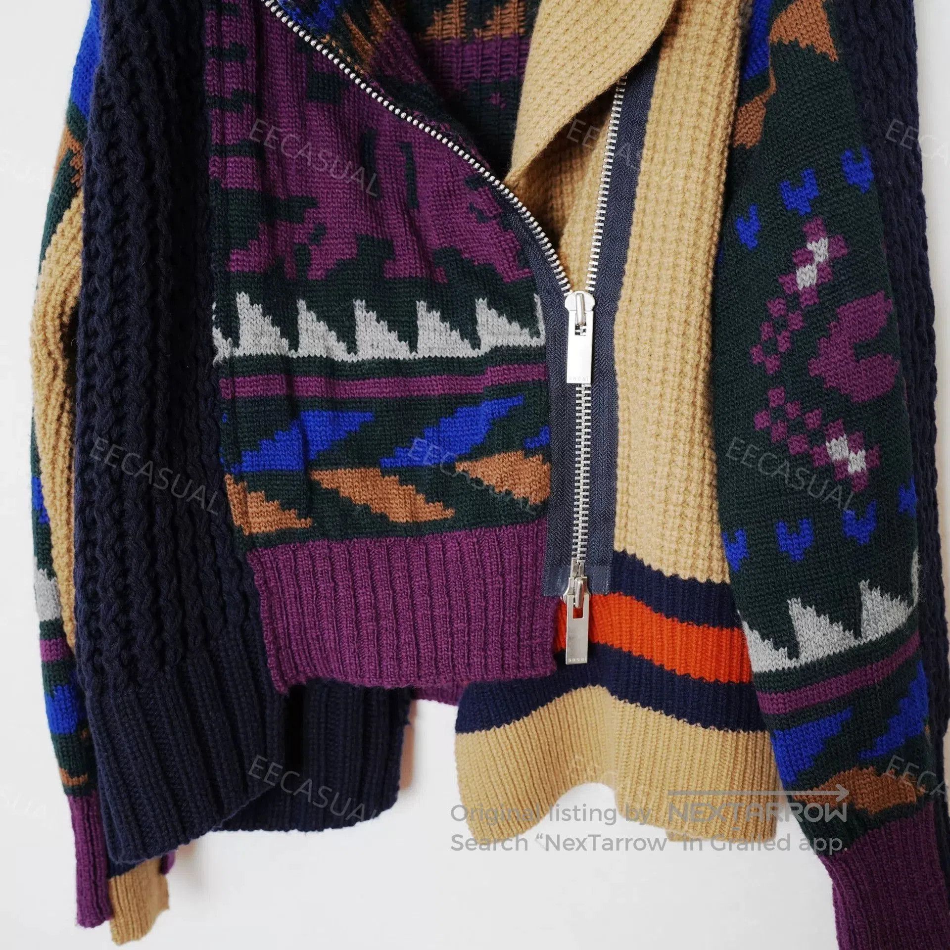 Sacai Sacai Deconstructed Wool Sweater Jacket. Size M / US 6-8 / IT 42-44 - 8 Thumbnail