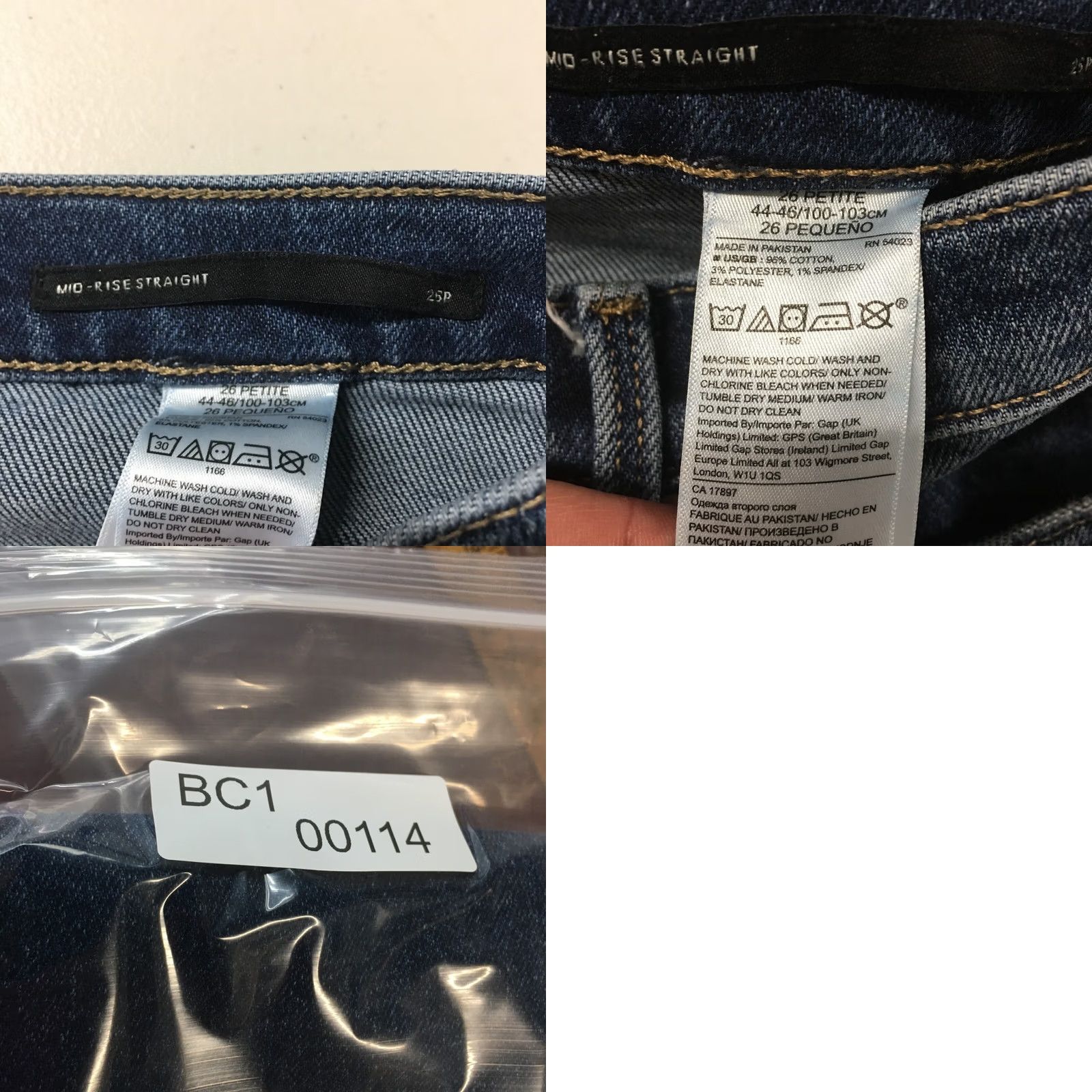 Banana Republic Banana Republic Jeans Womens 26 Petite Blue Denim Mid Rise Zip Fly Straight Jeans 5-Pocket Womens Size 26" / US 2 / IT 38 - 10 Thumbnail