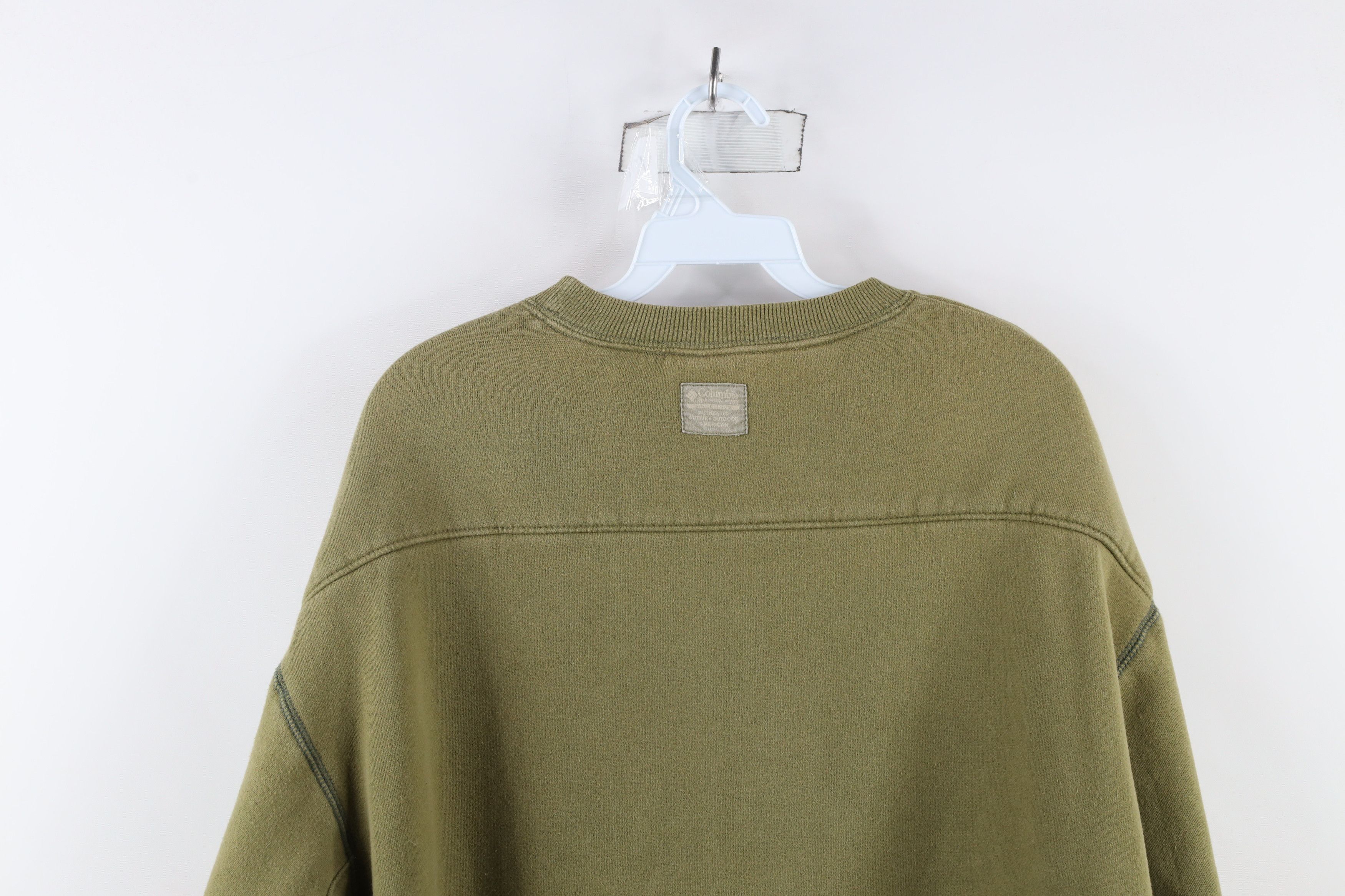Columbia × Vintage Vintage 90s Columbia Heavyweight Crewneck Sweatshirt Green Size US XL / EU 56 / 4 - 10 Thumbnail