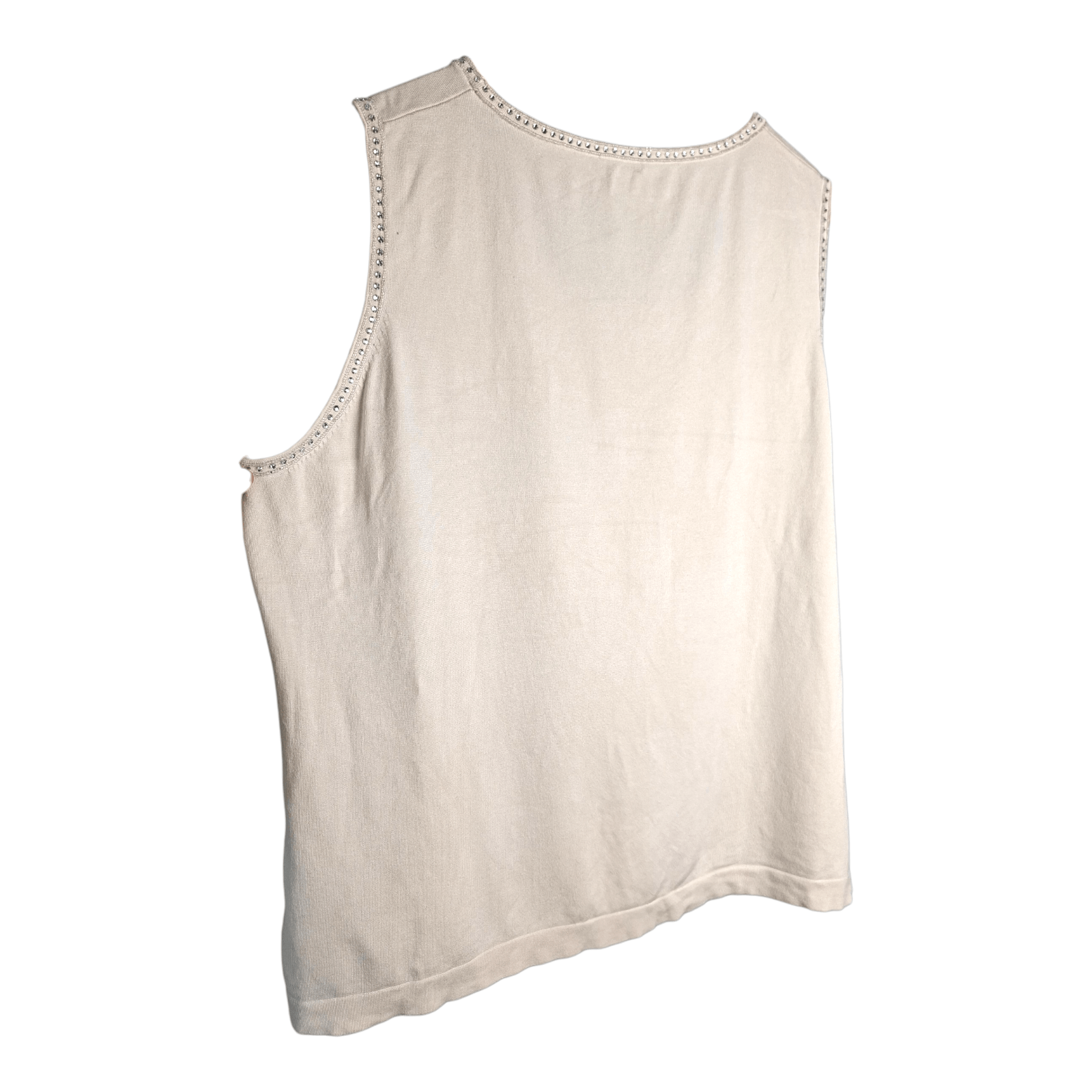 Marina Rinaldi Marina Rinaldi Silk Blend Beaded Knit Tank Top Camisole XL Size XL / US 12-14 / IT 48-50 - 6 Thumbnail