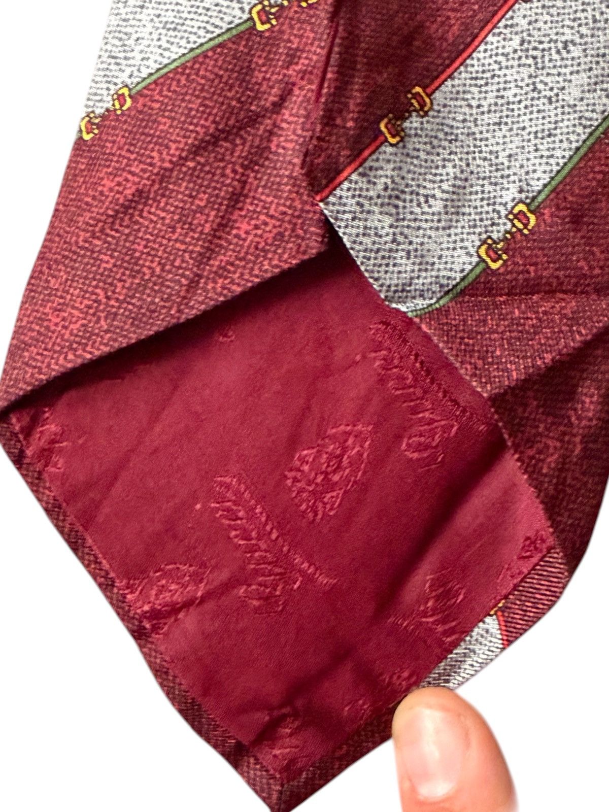 Gucci Gucci GG Horsebit silk tie Size ONE SIZE - 7 Thumbnail