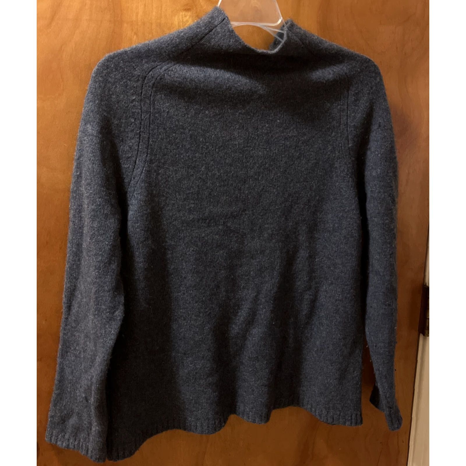 Vintage VINTAGE Jarbo Womens Sweater Pullover Wool Merino Long Sleeve Mock Neck Blue Small All Seasons Size XS / US 0-2 / IT 36-38 - 5 Thumbnail