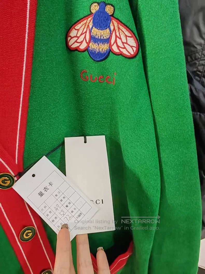 Gucci Gucci Embroidered logo cardigan coat Size L / US 10 / IT 46 - 5 Thumbnail