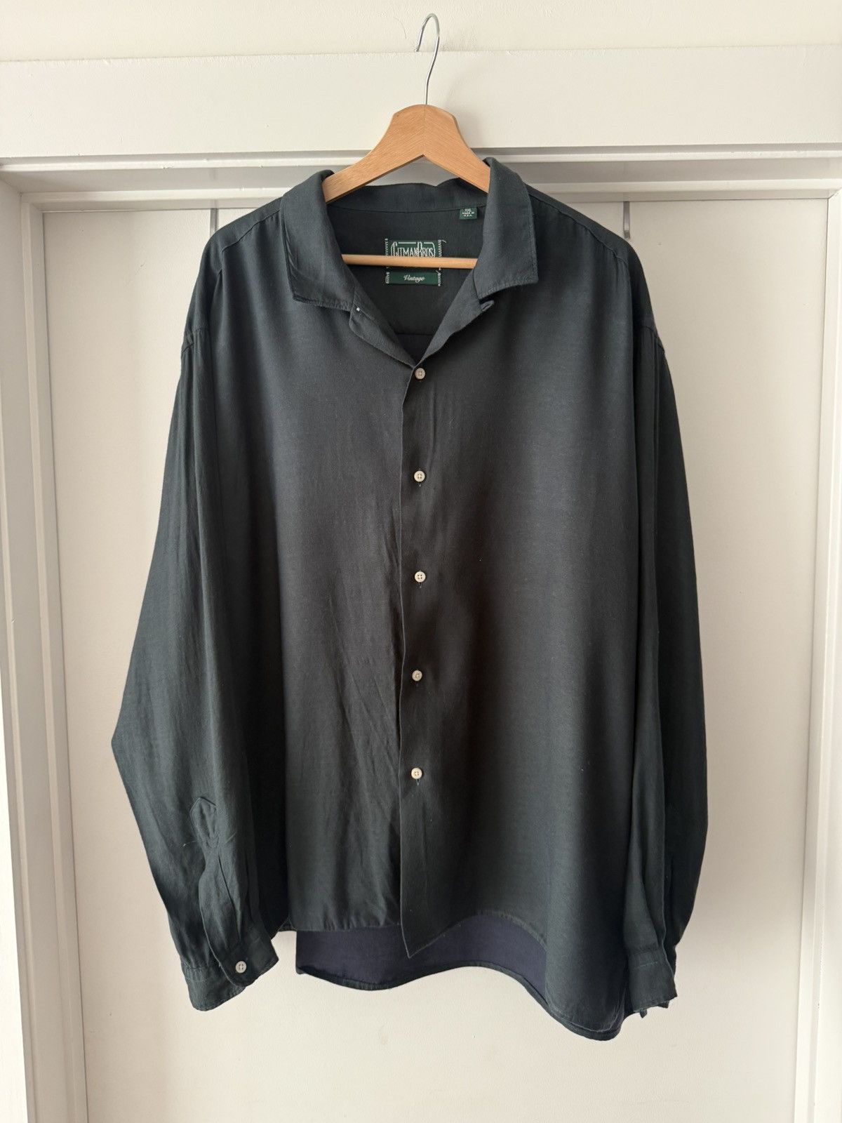 Gitman Bros. Vintage Gitman Bros Vintage Rayon/Wool Long Sleeve Camp Shirt XXL Size US XXL / EU 58 / 5 - 6 Thumbnail