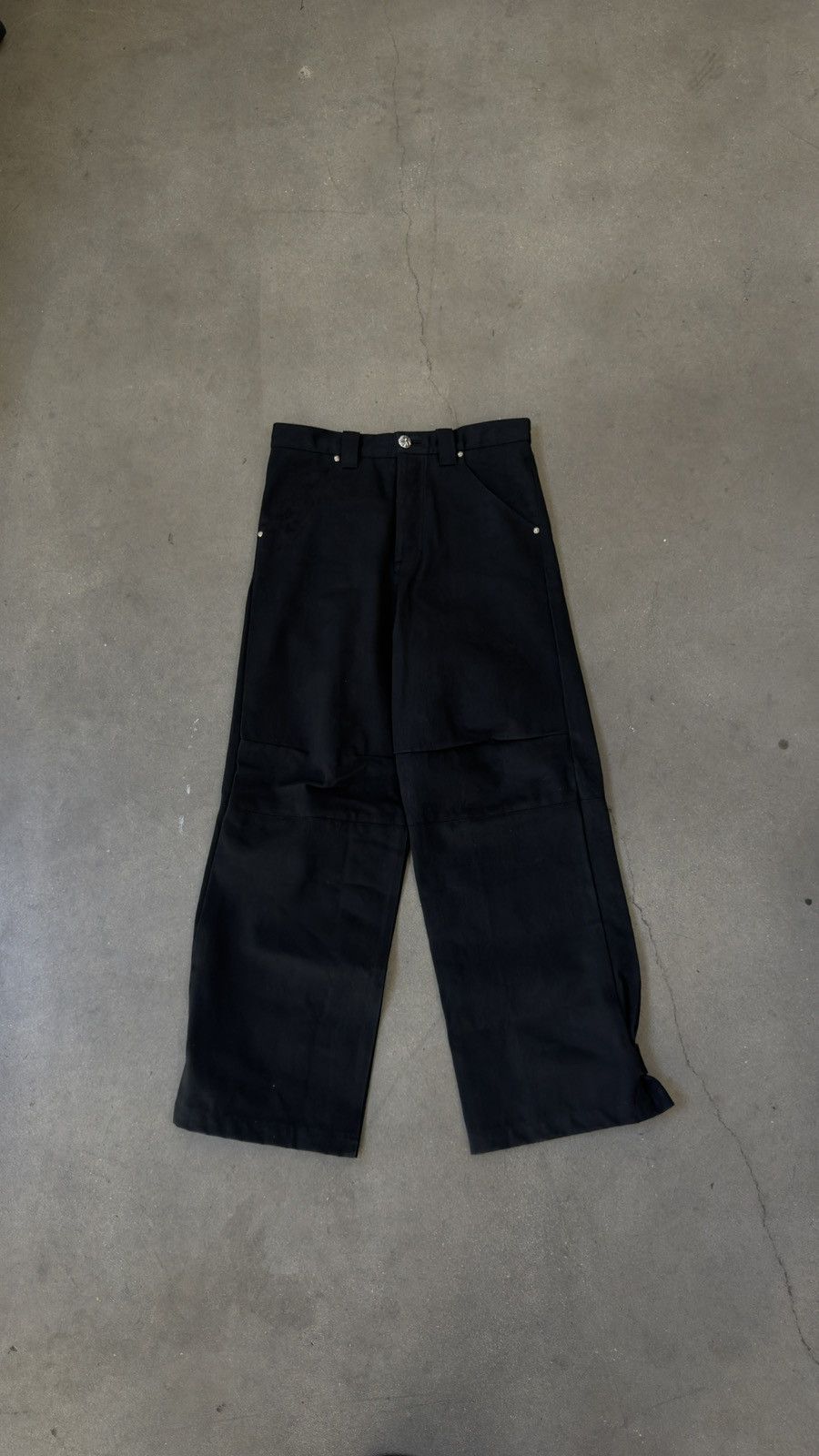 Chrome Hearts RARE! Chrome Hearts Street Sweeper Denim Pants Black Size US 31 - 1 Thumbnail
