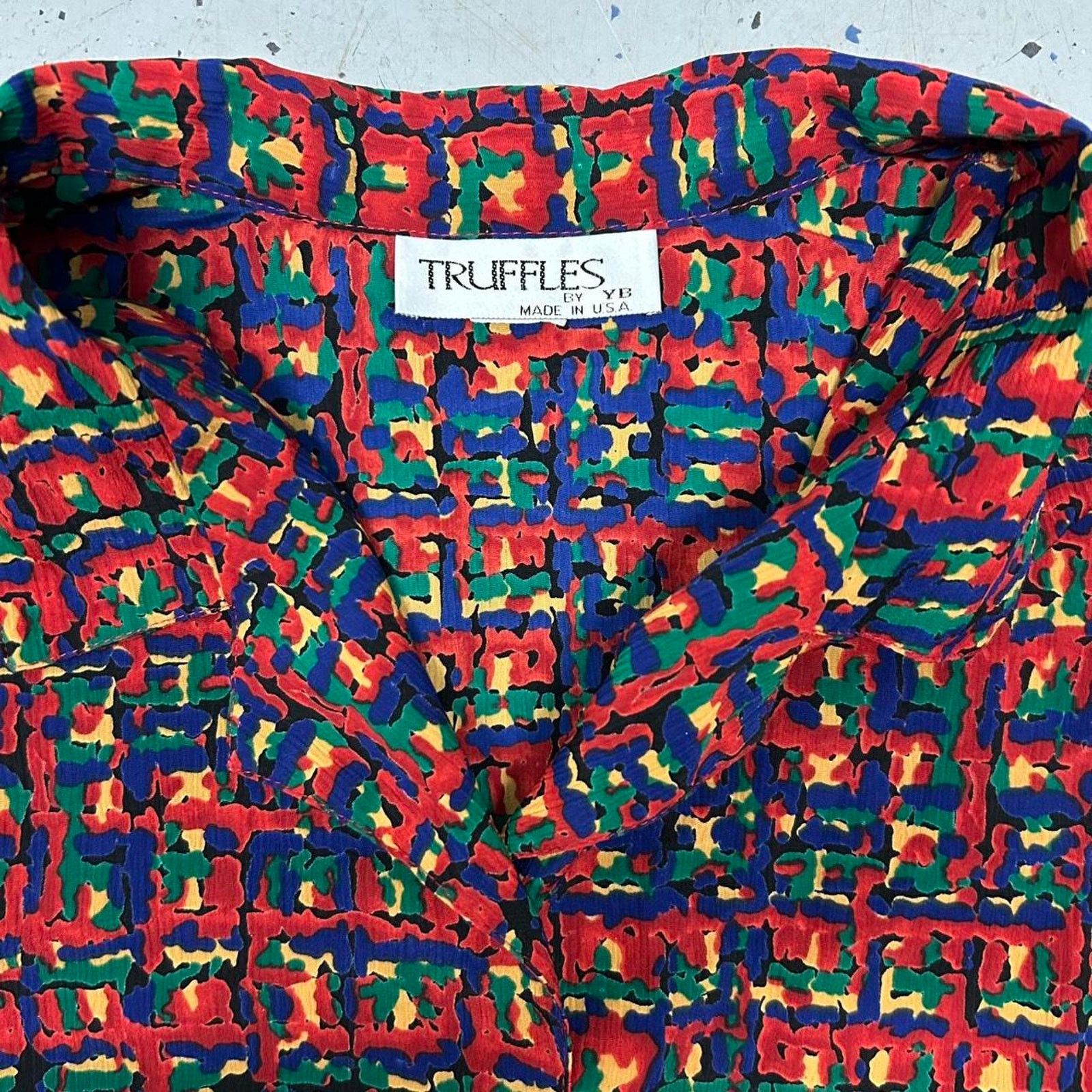 Other VTG 80s Multicolor short sleeve button up shirt Size XL / US 12-14 / IT 48-50 - 4 Thumbnail