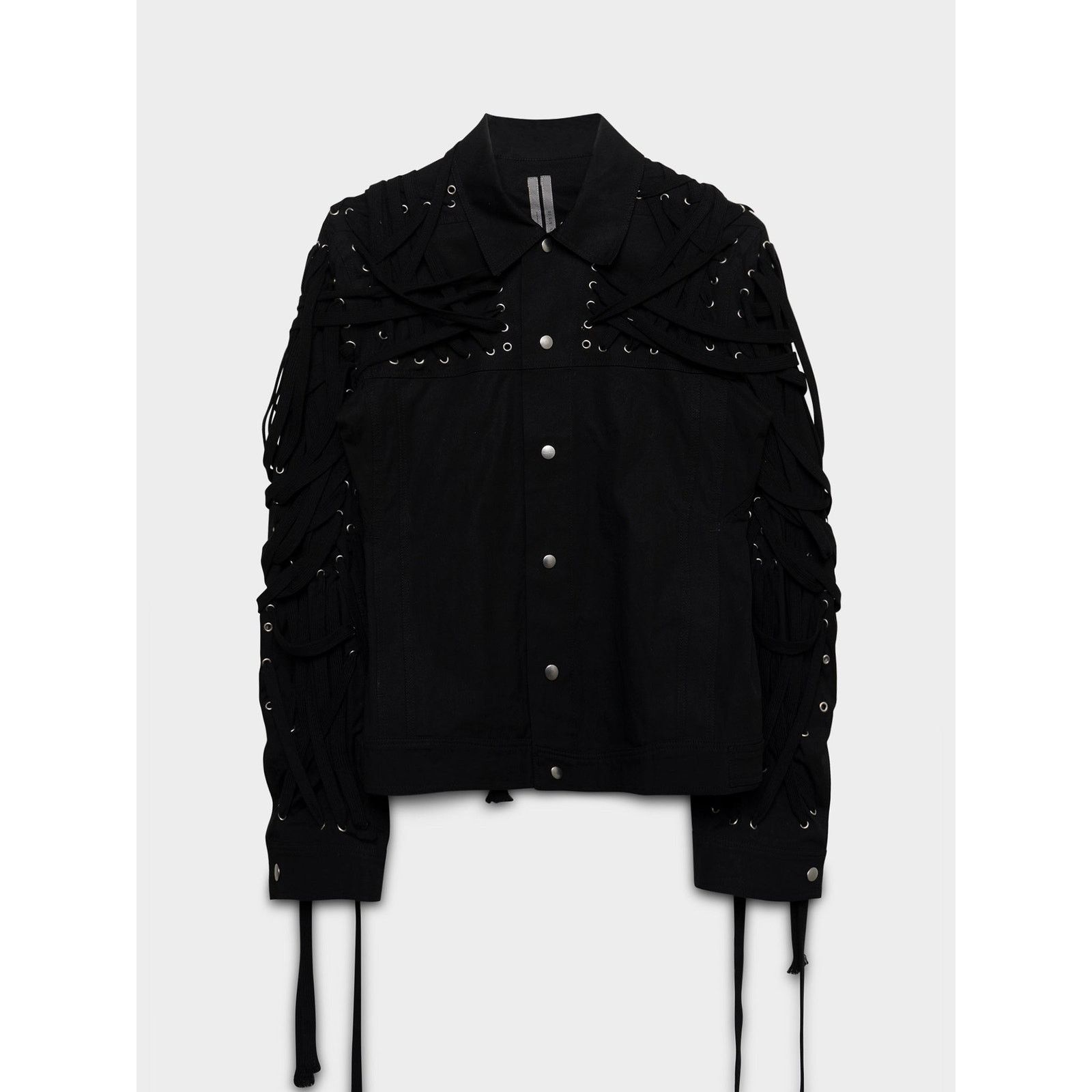 Rick Owens SS20 Triple Black Megalace Jacket Size US M / EU 48-50 / 2 - 1 Thumbnail