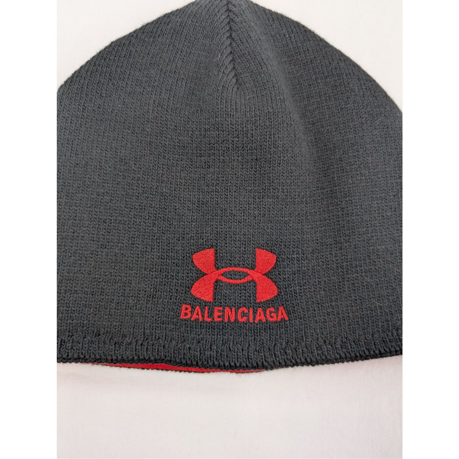 Balenciaga × Under Armour o1rshd1 Q:2 / Size:1 / Reversible Beanie Cap / Hat Red/Black Size ONE SIZE - 2 Thumbnail