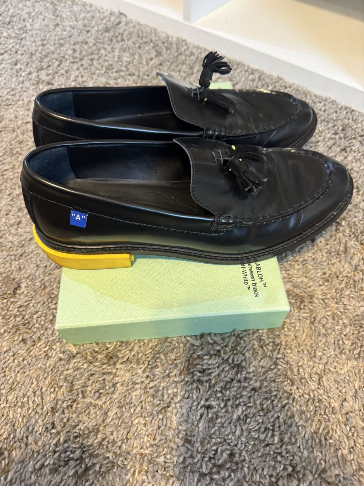 Off-White Off-white black/yellow tassel loafers 2019 virgil Size US 9.5 / EU 42-43 - 1 Thumbnail