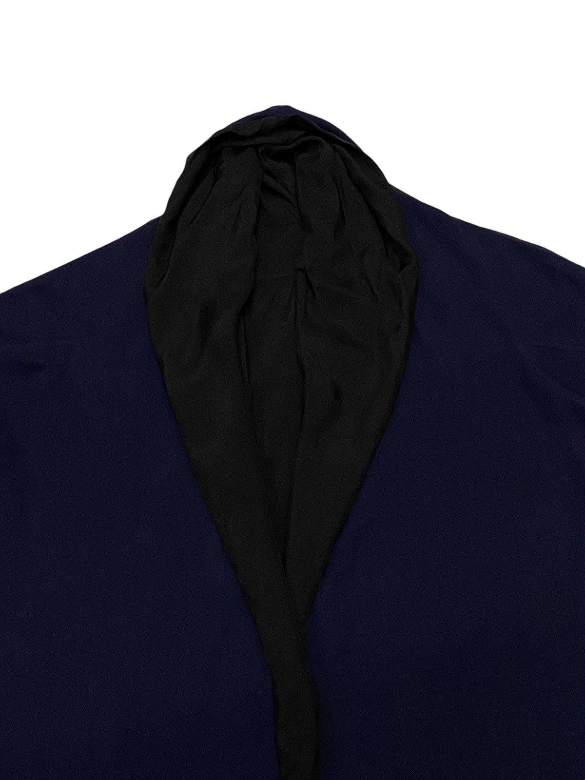 Y's × Yohji Yamamoto Y’s Yohji Yamamoto Navy Blue Cardigan Hoodie Size M / US 6-8 / IT 42-44 - 7 Thumbnail