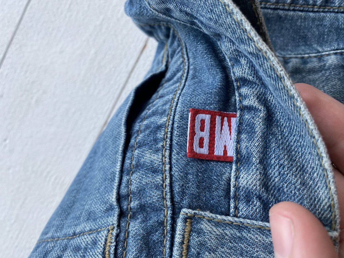 Designer × Dirk Bikkembergs × Vintage 🔥90s Dirk Bikkembergs Flare Bottom Blue Womens Jeans Bell Size 29" - 8 Thumbnail