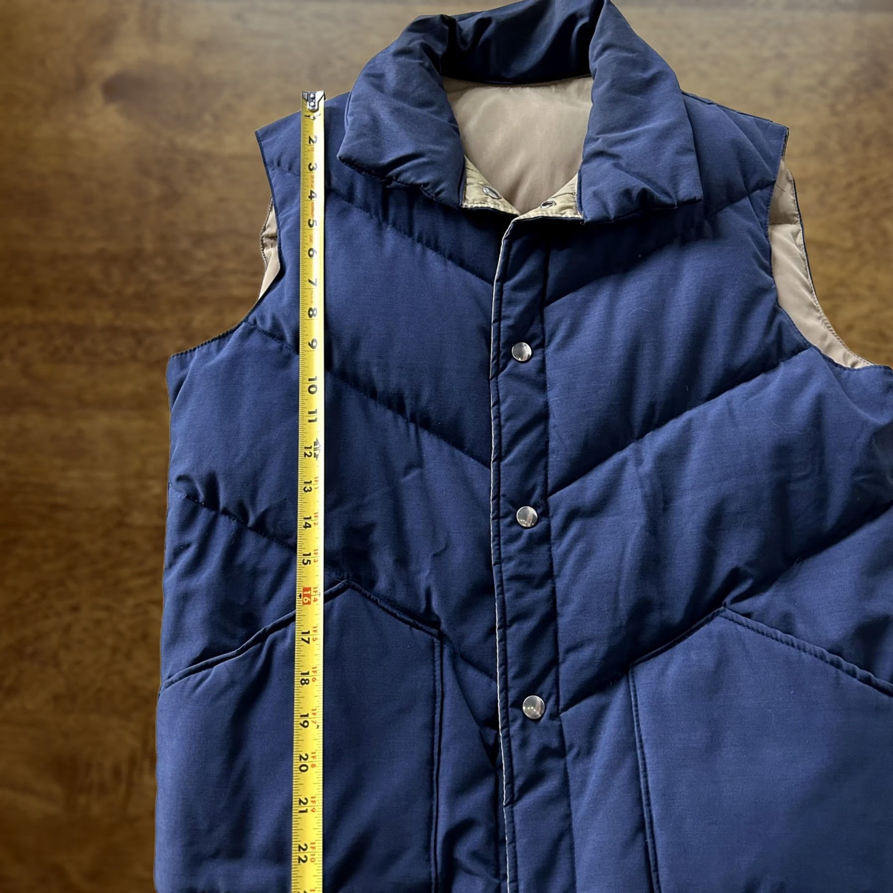 Vintage Quilted Puffer Vest Mens Medium Blue Snap Front Insulated Winter Lined Outdoor Size US M / EU 48-50 / 2 - 1 Thumbnail