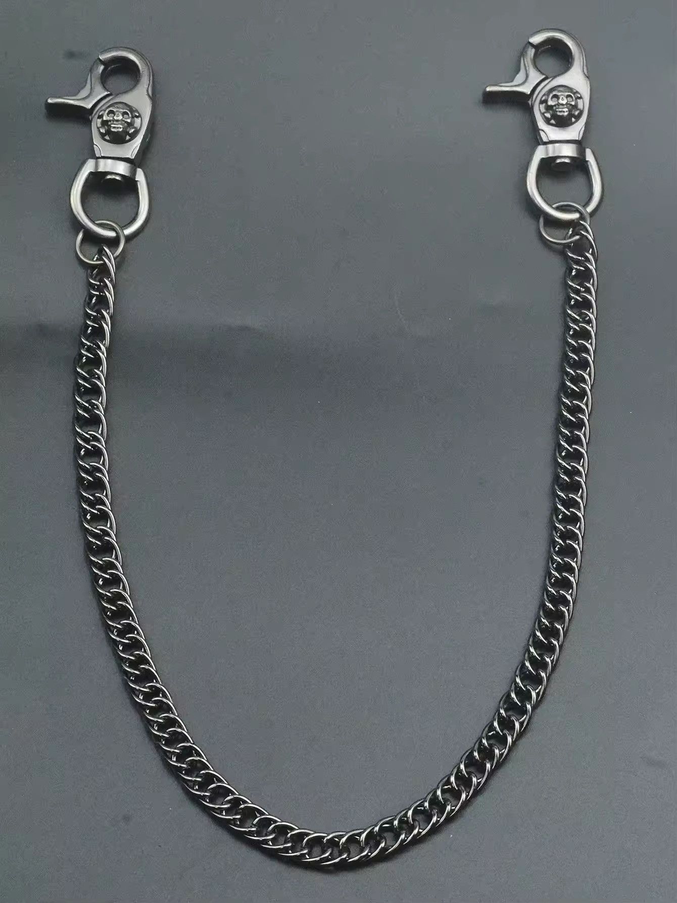 Other Double Pirate Skull Head Clip Jeans Chain Size ONE SIZE - 3 Thumbnail