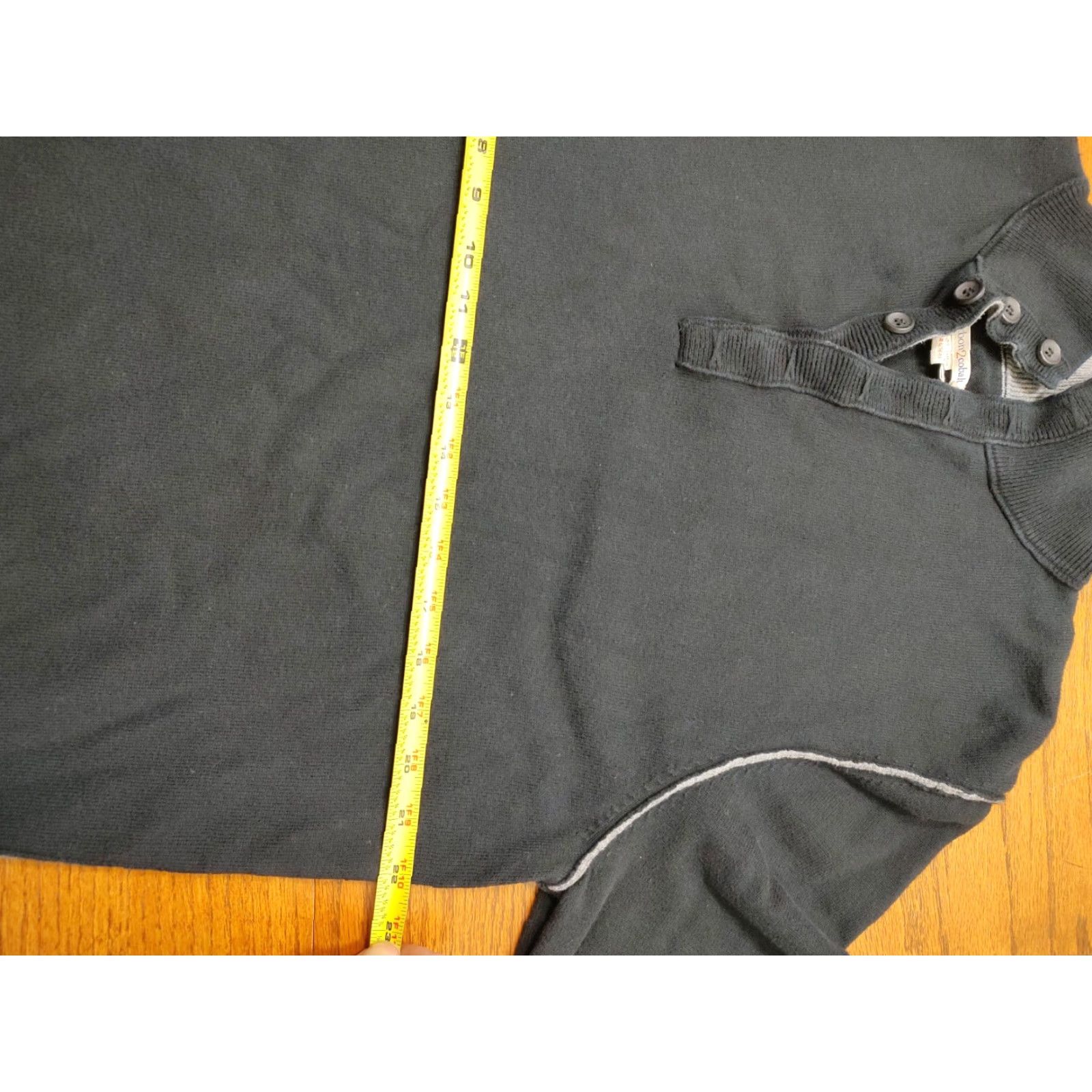 Carbon2Cobalt carbon2cobalt Sweater Mens Large Black Cashmere Blend Pullover Henley Gloaming Size US L / EU 52-54 / 3 - 6 Thumbnail
