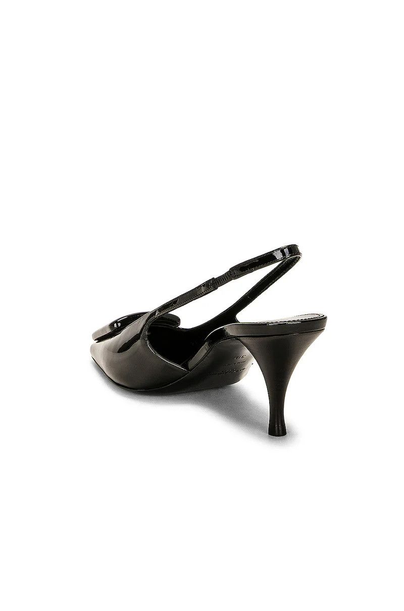 Saint Laurent Paris o1b1hav110525 24 Slingback Pumps in Patent Leather in Black Size US 9.5 / IT 39.5 - 3 Thumbnail